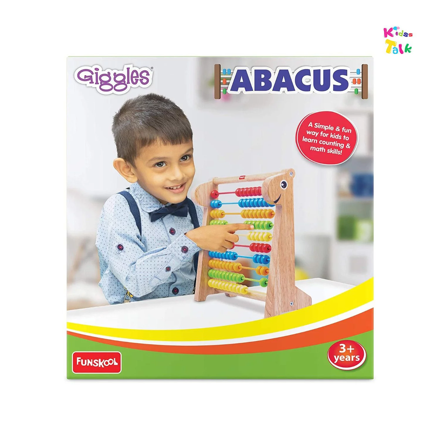 Funskool Giggles Abacus ,wooden Educational Toy W/t Hand N Eye Co-ord