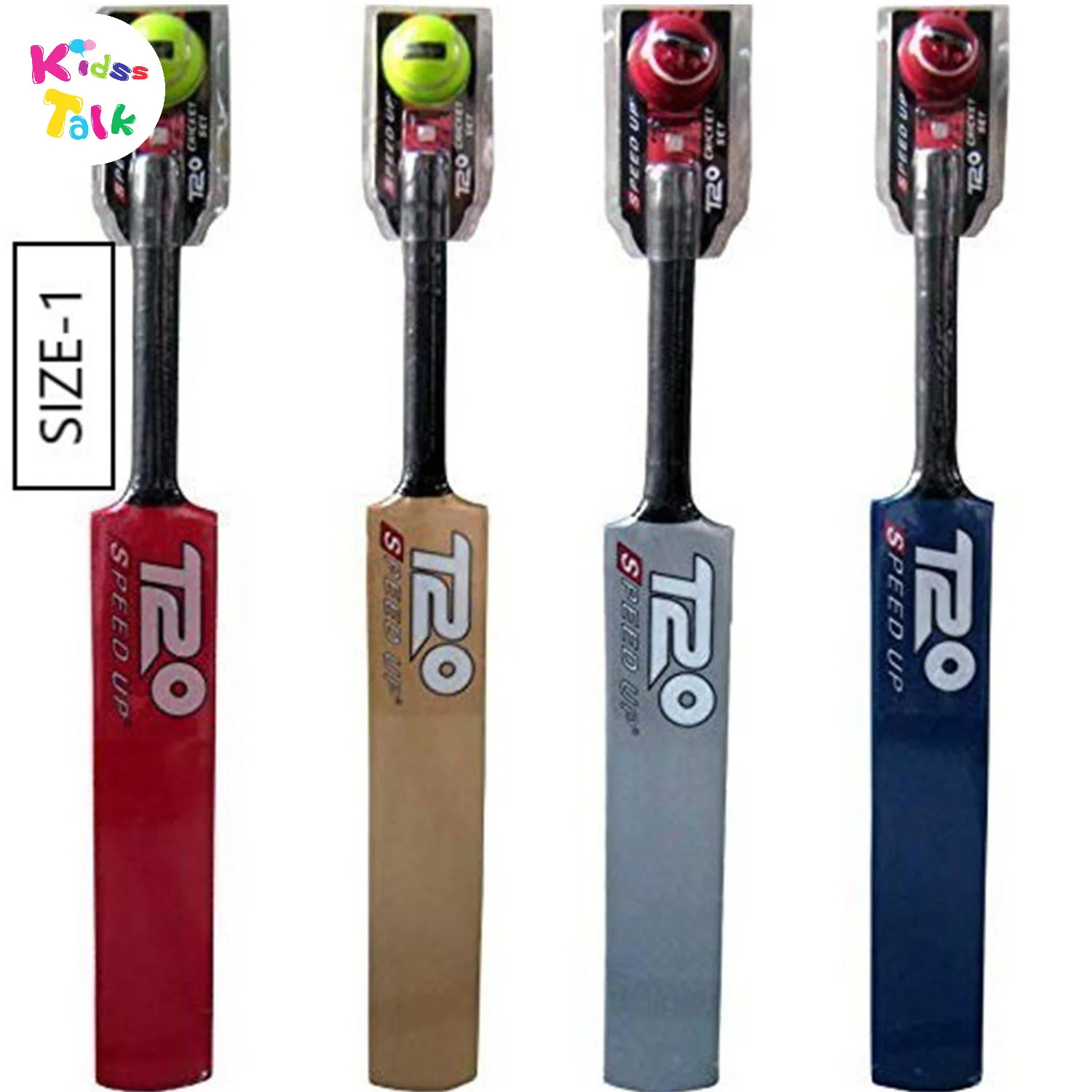 Speed Up T20 Wooden Cricket Bat Ball N Size-1