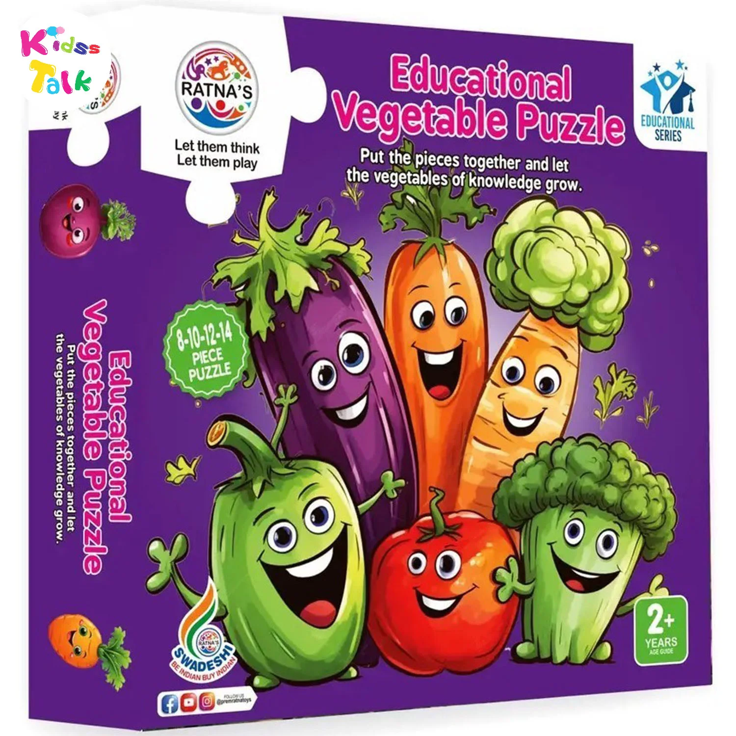Ratnas Educational Puzzle Vegetables