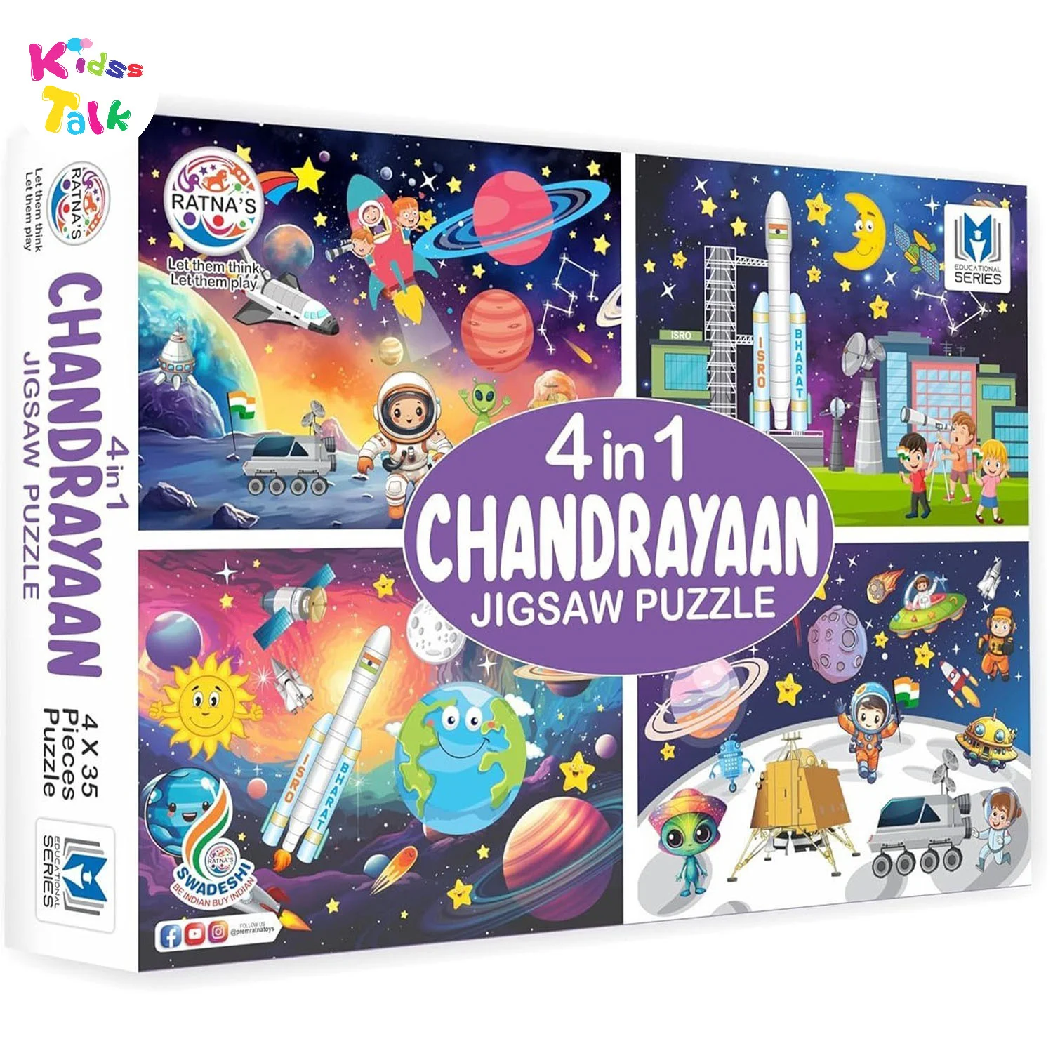 Ratnas 4 In 1 Chandrayaan Jigsaw