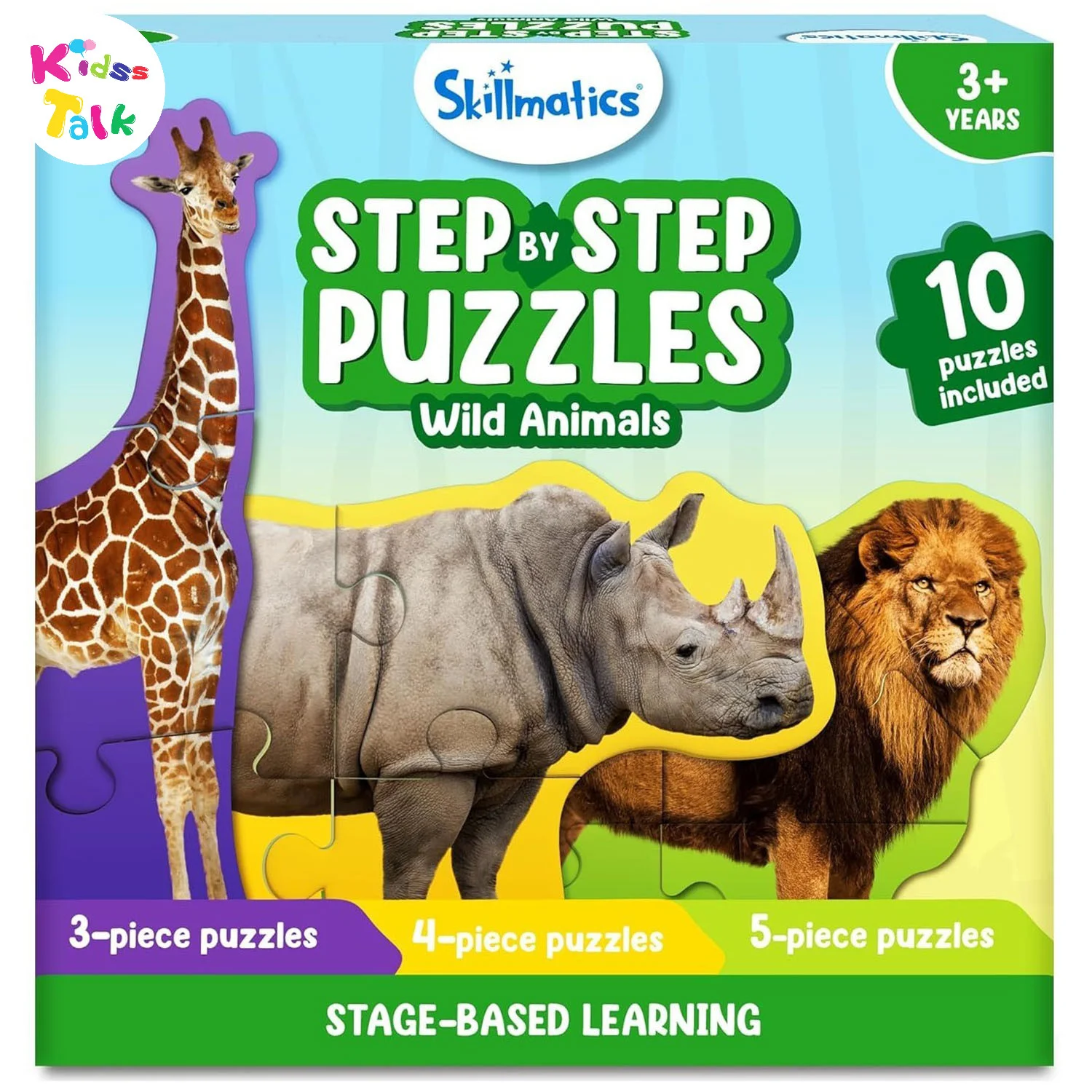 Skillmatics Step By Step Puzzle Wild Animals