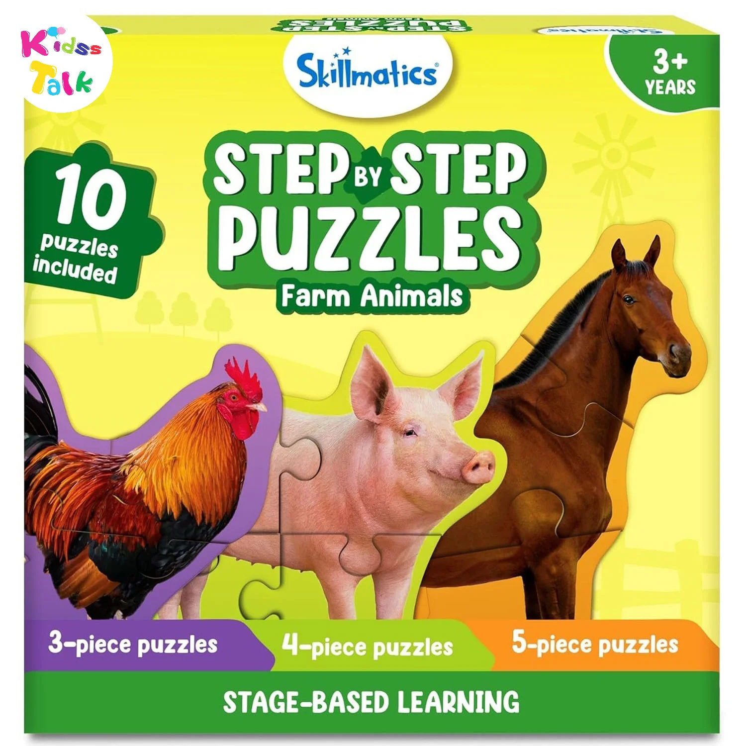 Skillmatics Step By Step Puzzle Farm Animals