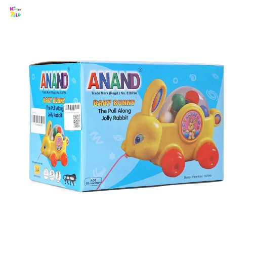 Anand Baby Bunny Box Pull Along Toy Pull Animals