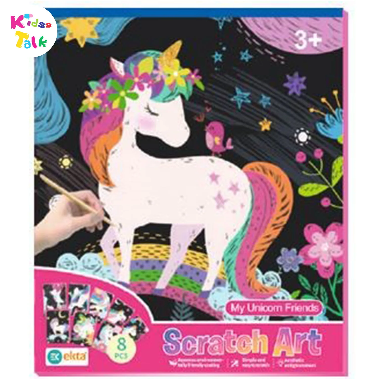 Ekta Printed Scratch Art 8pcs