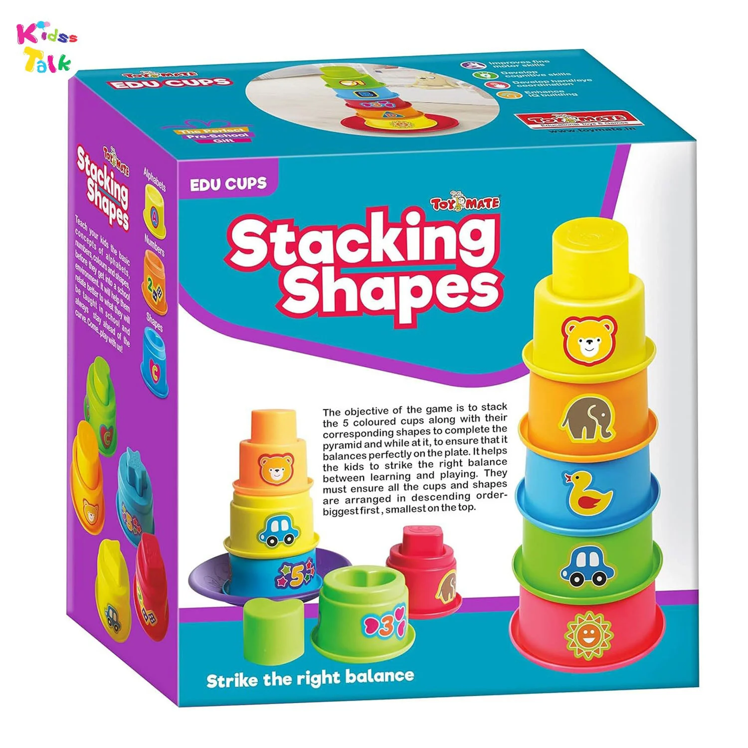 Toymate Edu Cups -stacking Shapes