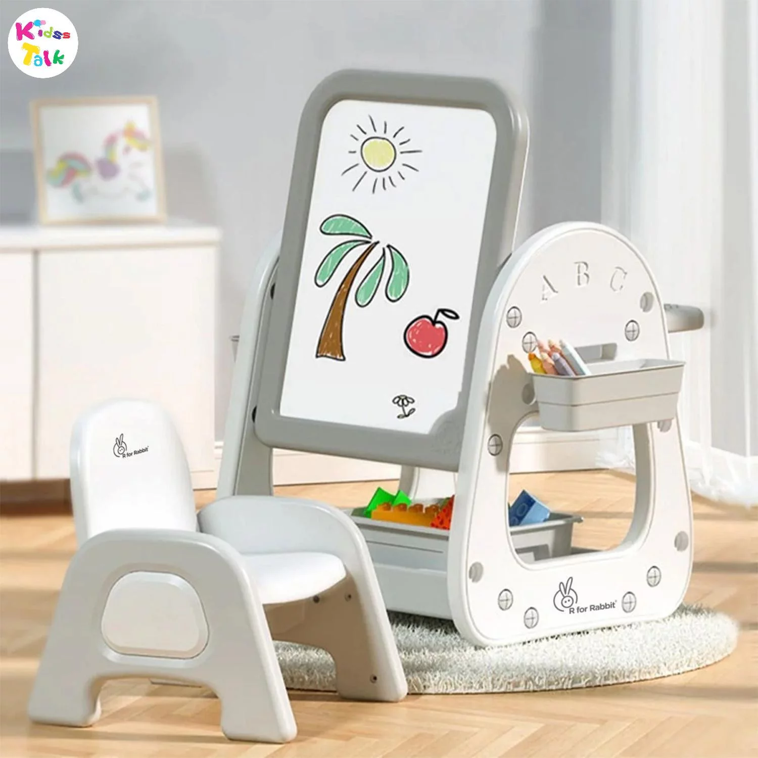 R For Rabbit Little Genius Picasso – Multifunctional Kids Study Table Chair Set