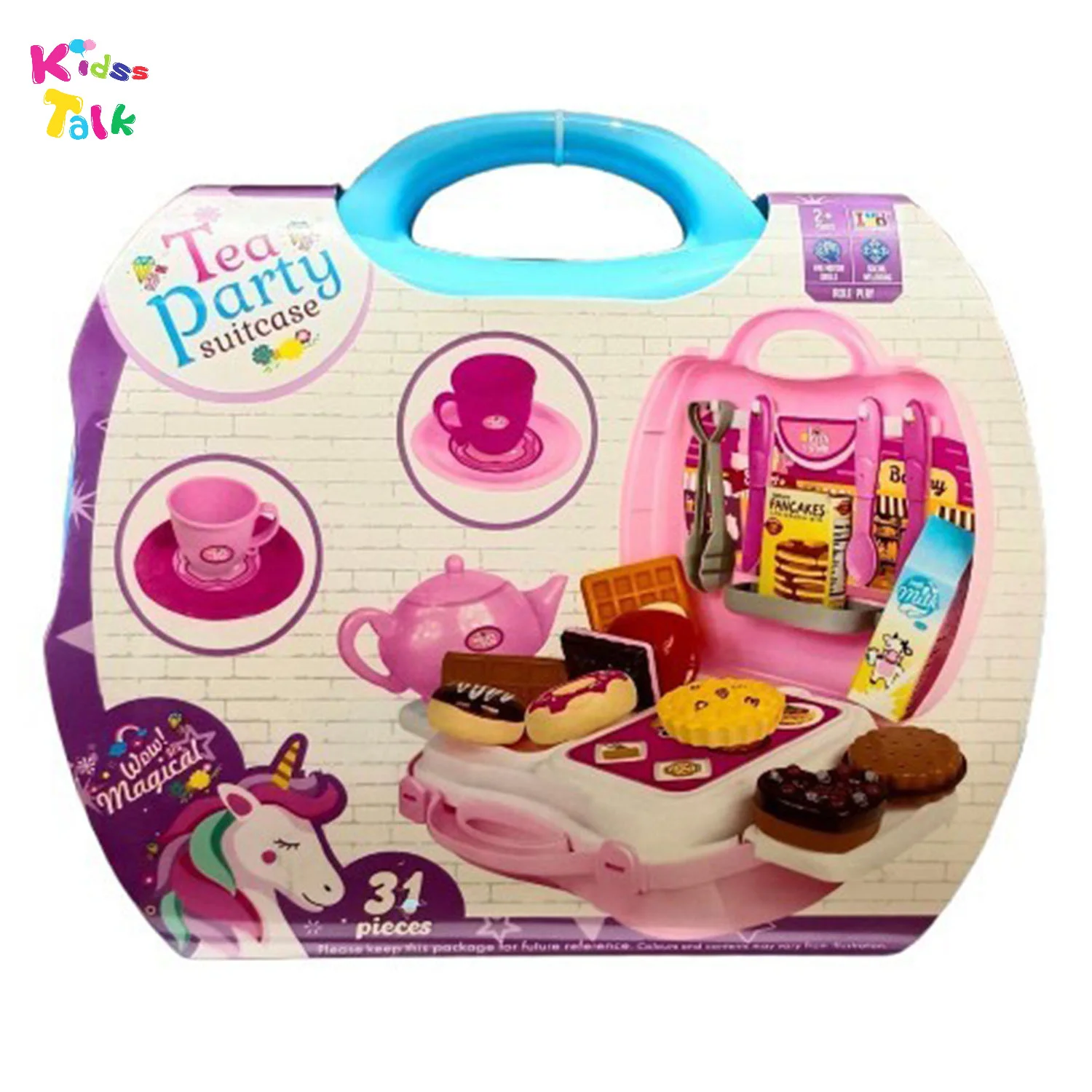 I Toys Tea Party Suitcase Set Unicorn