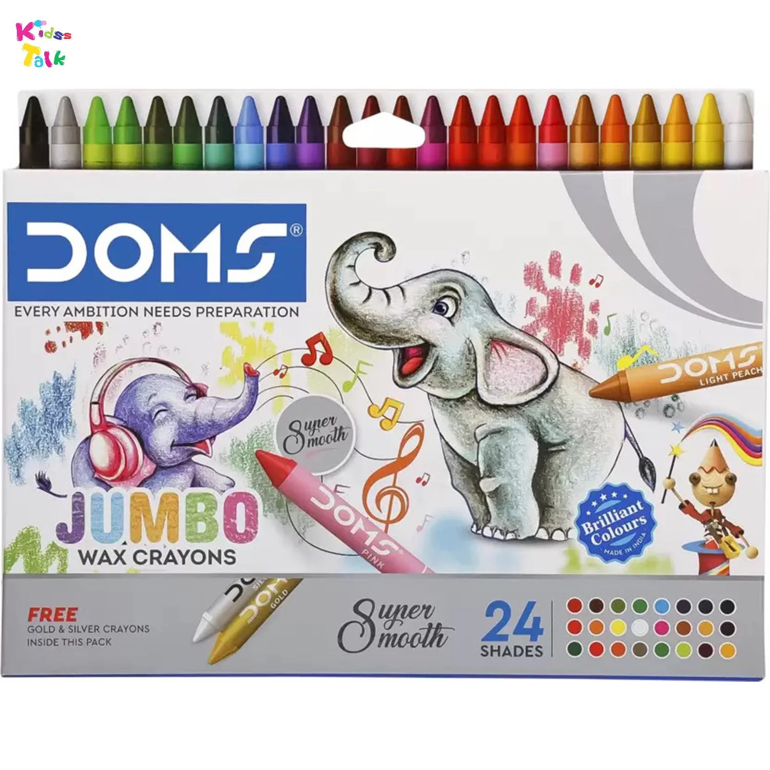 Doms Jumbo Wax Crayon 24 Shades