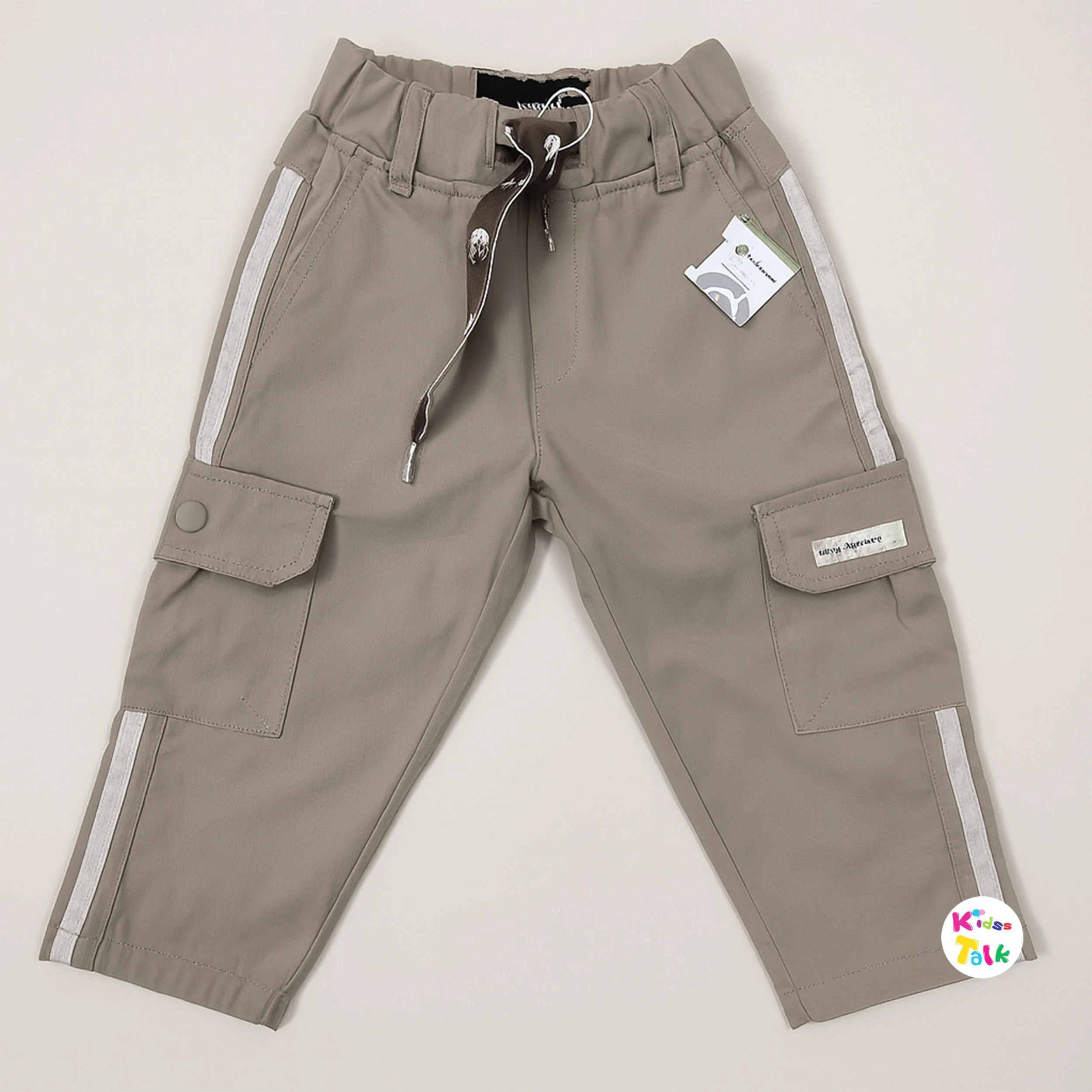 Poly Blend Cargo Full Length Pant - Beige