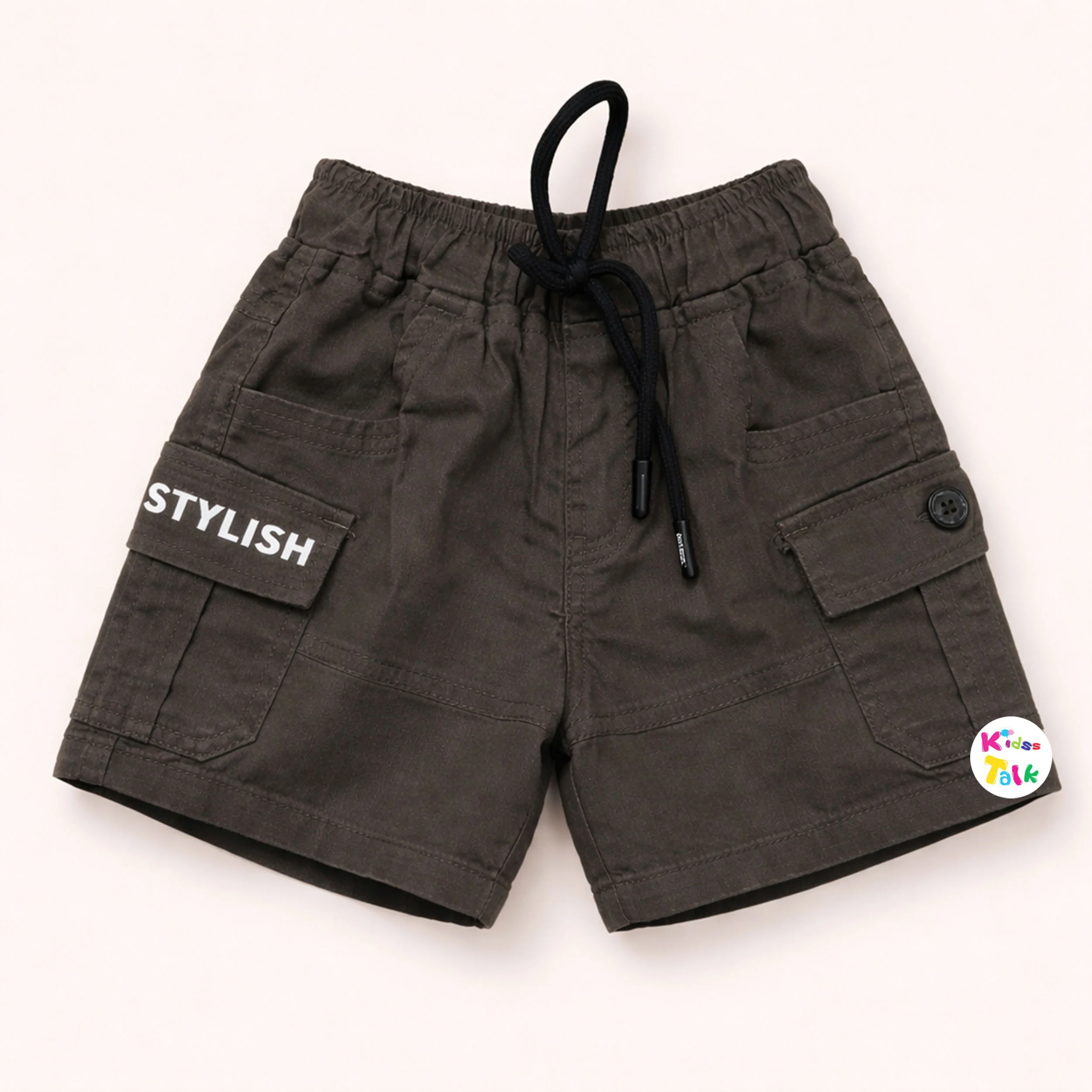 Cotton Regular Fit Cargo Half Pant - Olive Green