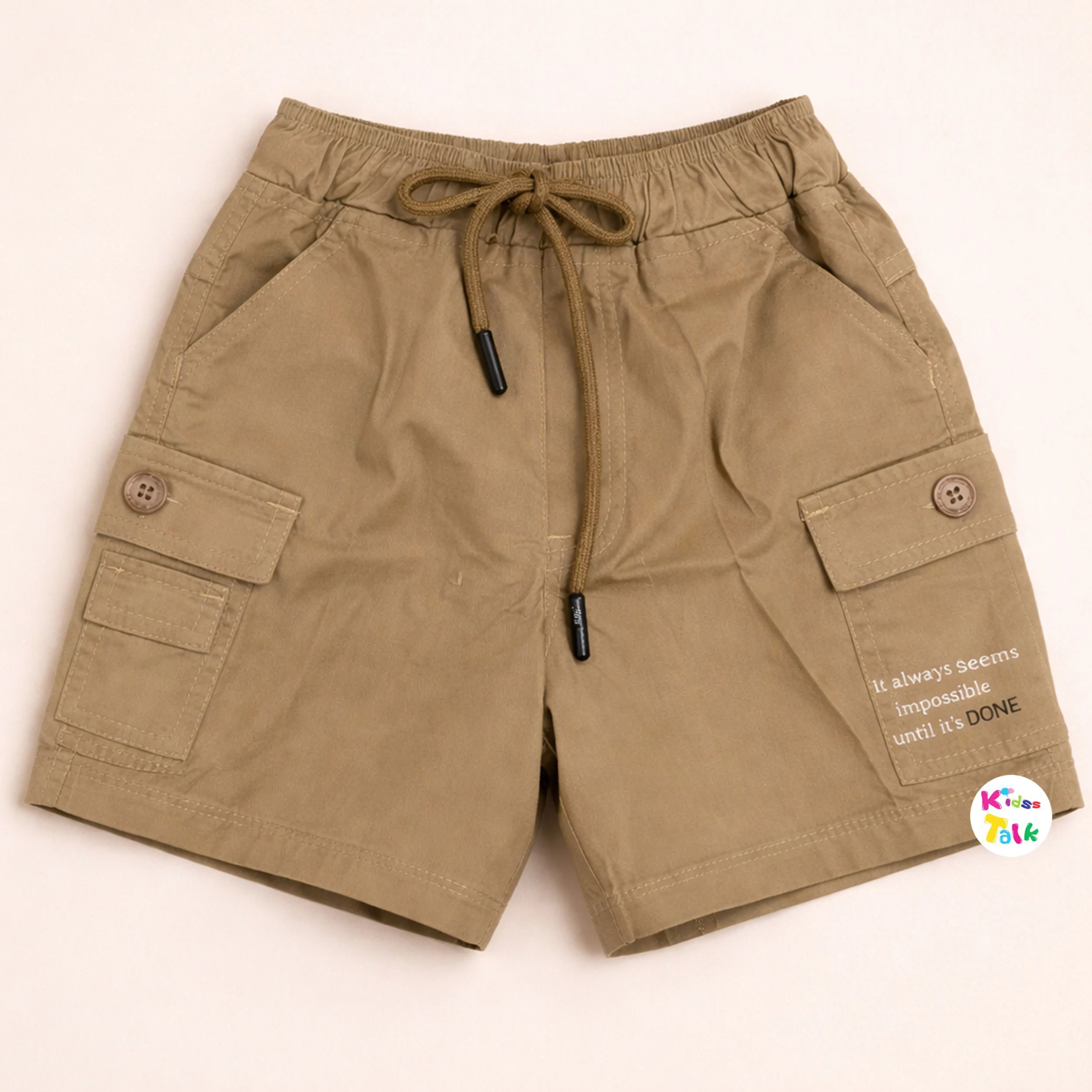 Cotton Regular Fit Cargo Half Pant - Olive Green