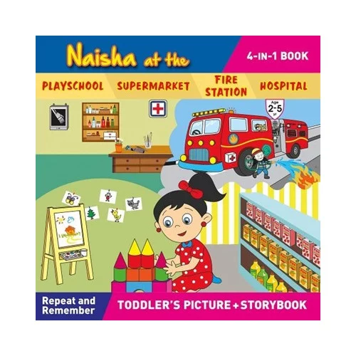 Naisha At The Playschool Supermarketfire Station Hospital 4in1