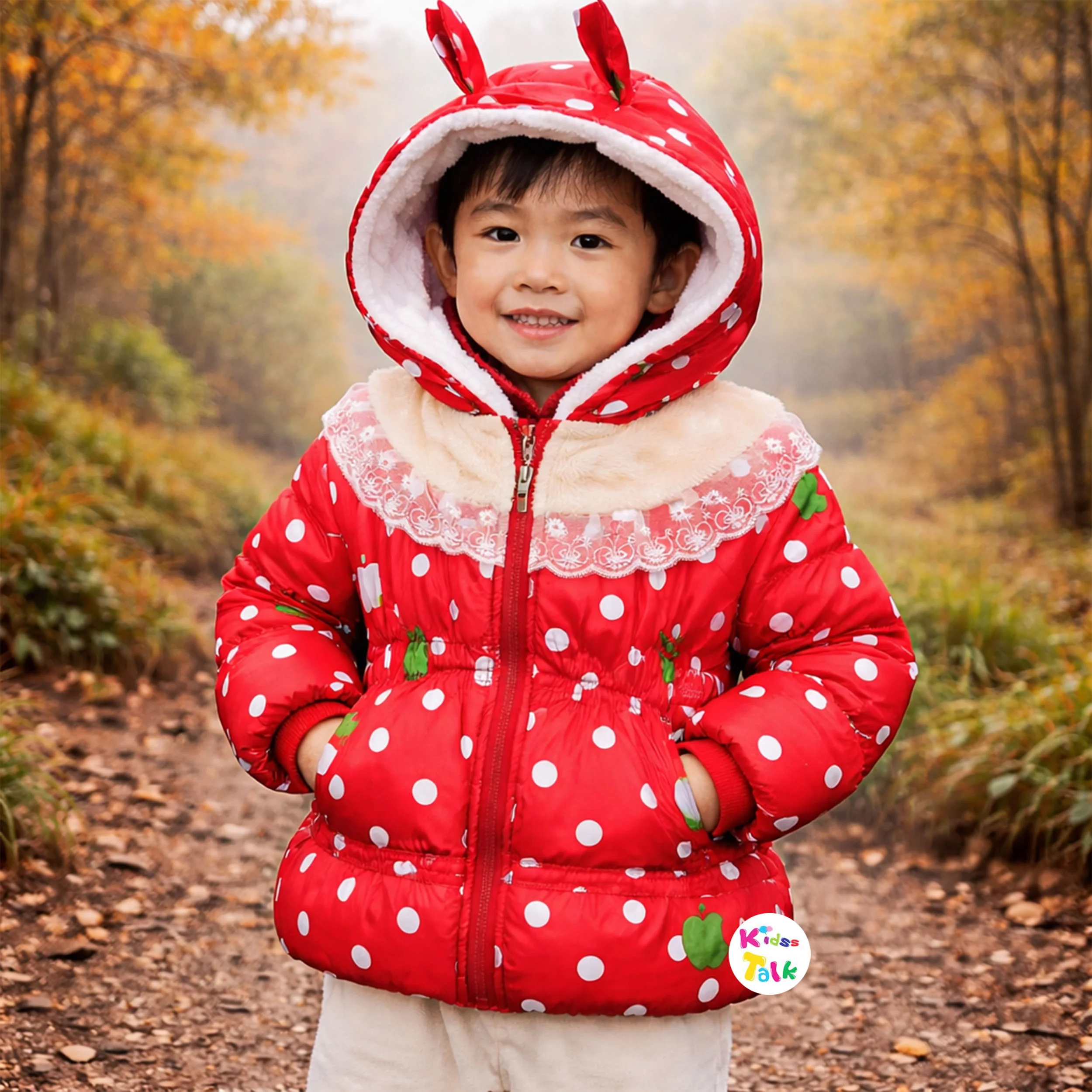 Light Weight Full Hooded Jacket - Red