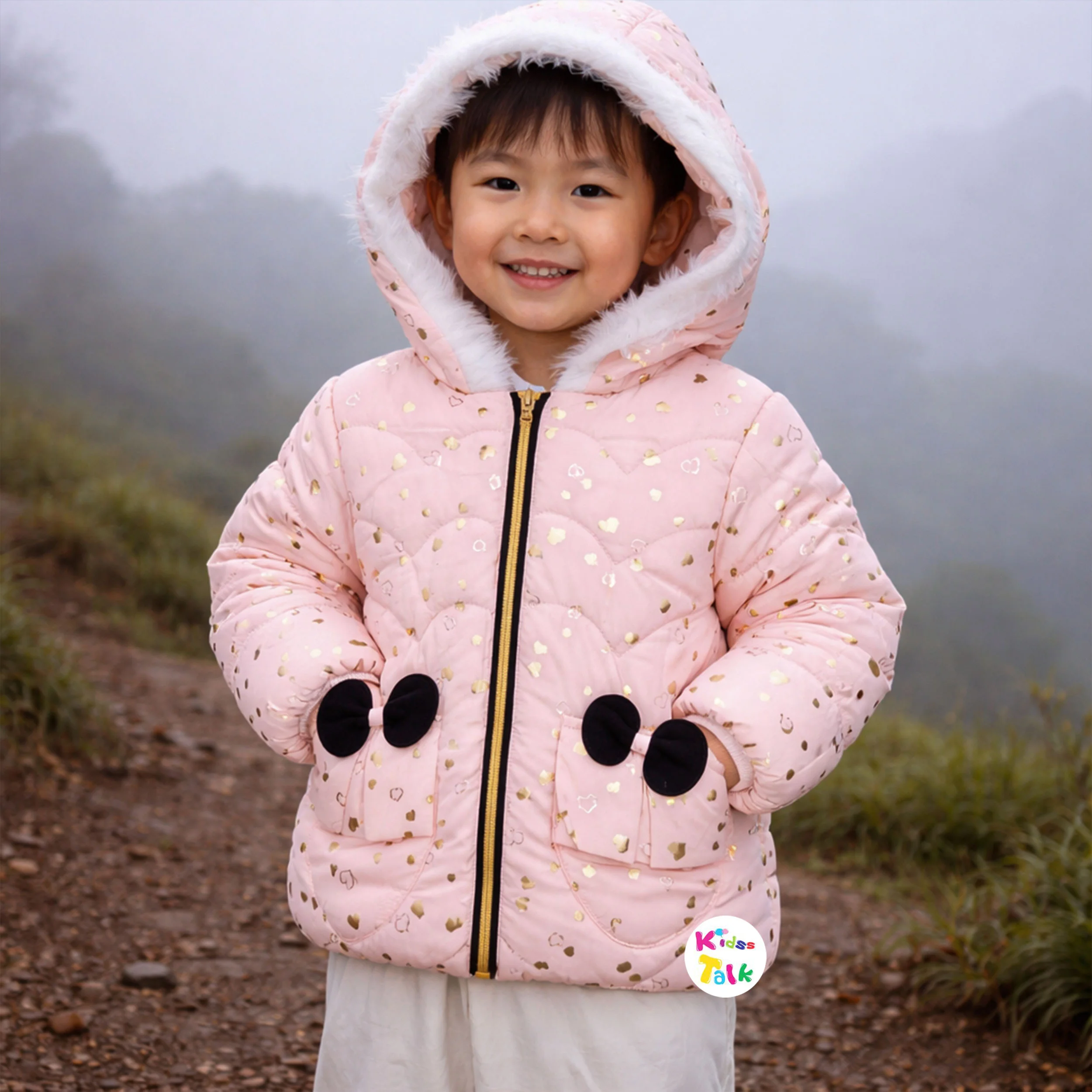 Light Weight Full Hooded Jacket - Peach