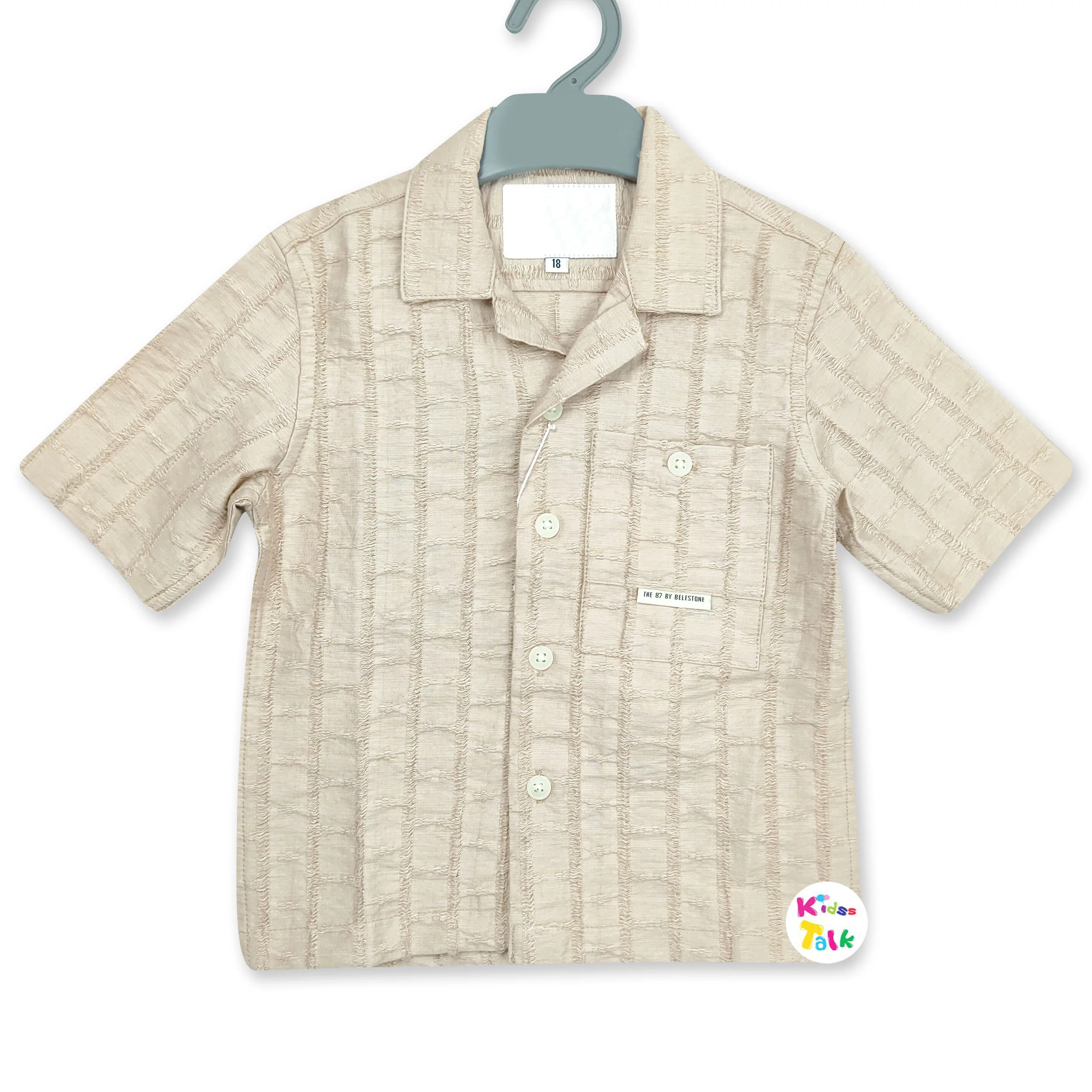 Cotton Half Sleeve Shirt With Self Design - Onion Pink