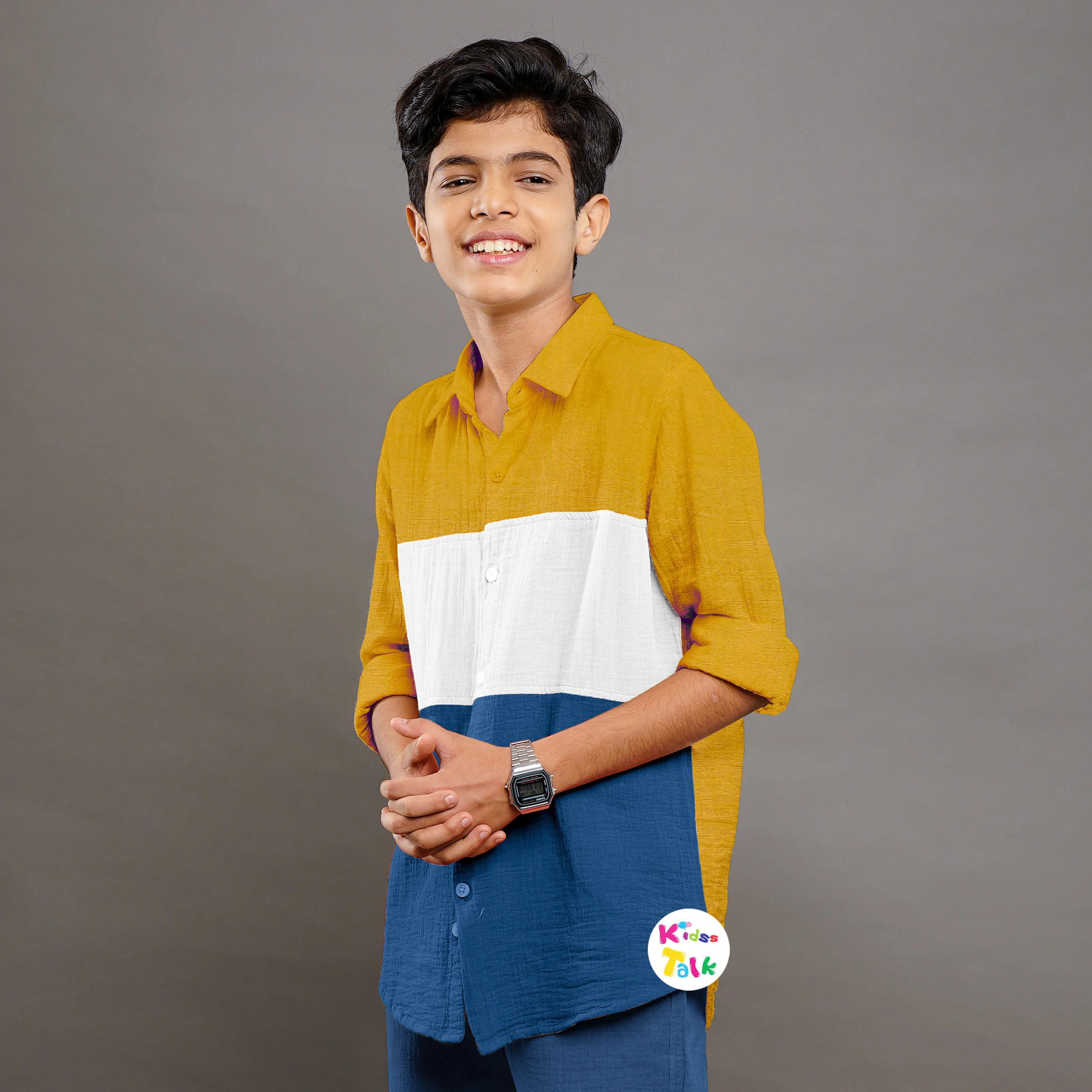 Muslin Full Sleeve Shirt - Mustard
