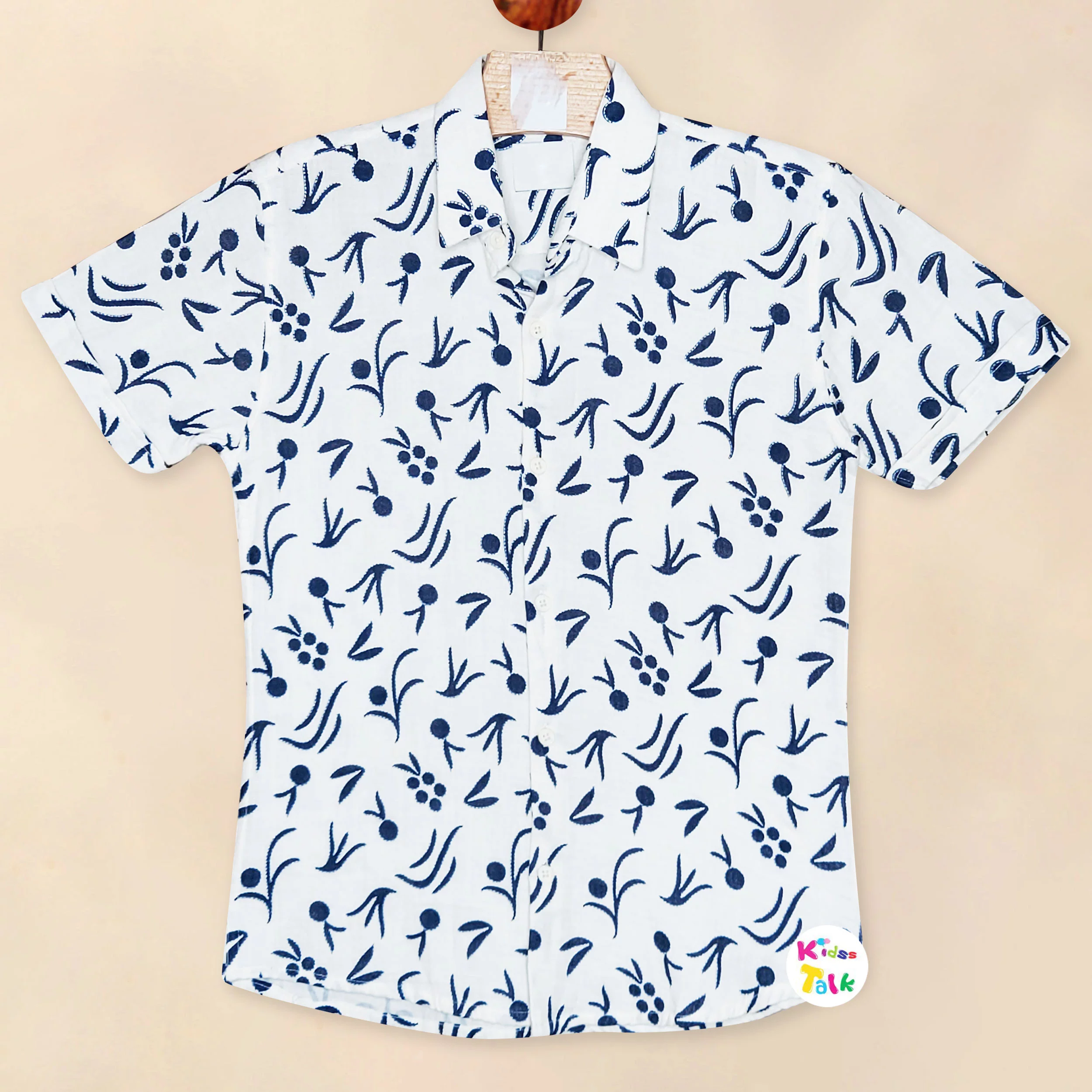 Mulmul Half Sleeve Shirt - Cream