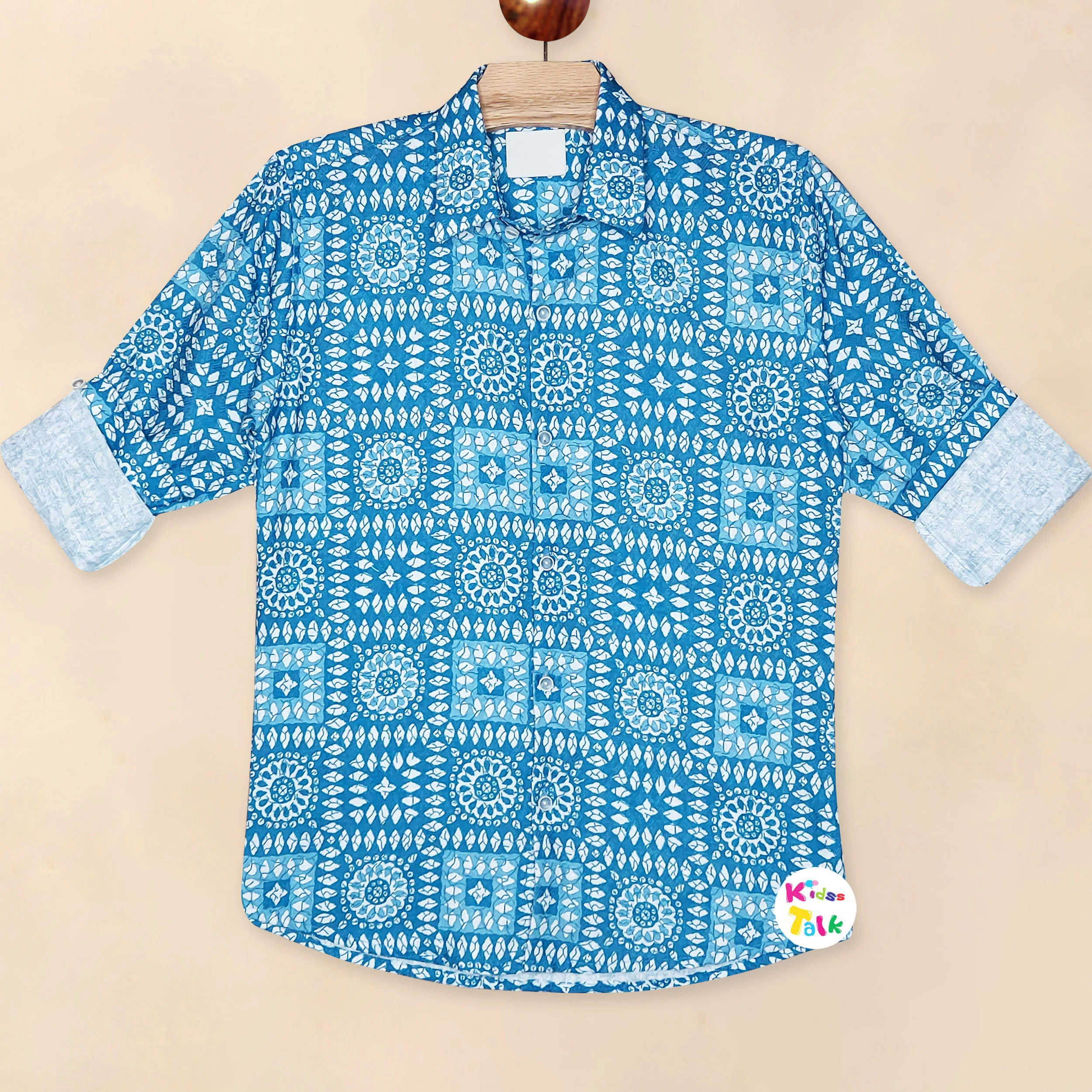 Mulmul Half Sleeve Shirt - Blue