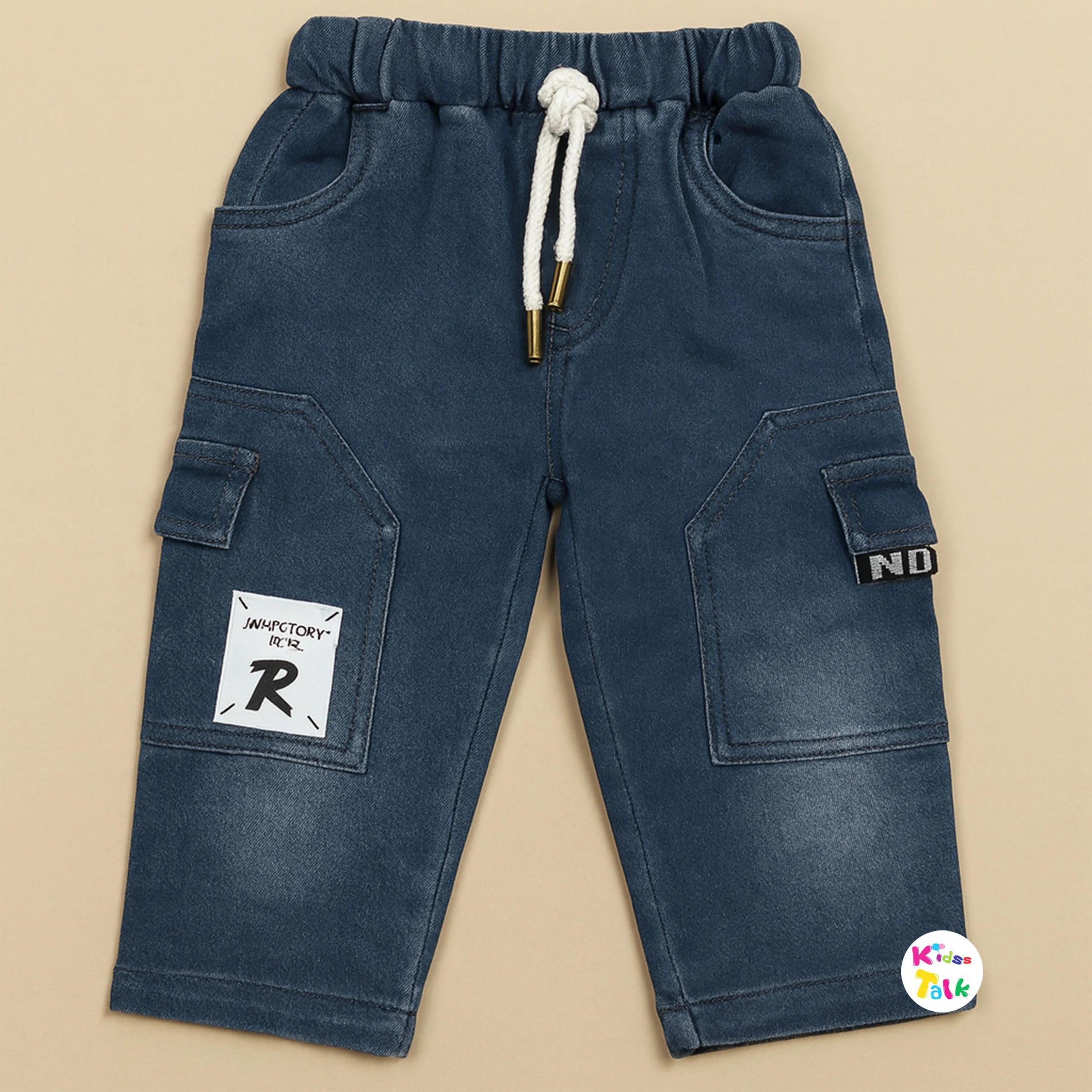 Denim Regular Fit Full Length Pant - Denim Blue