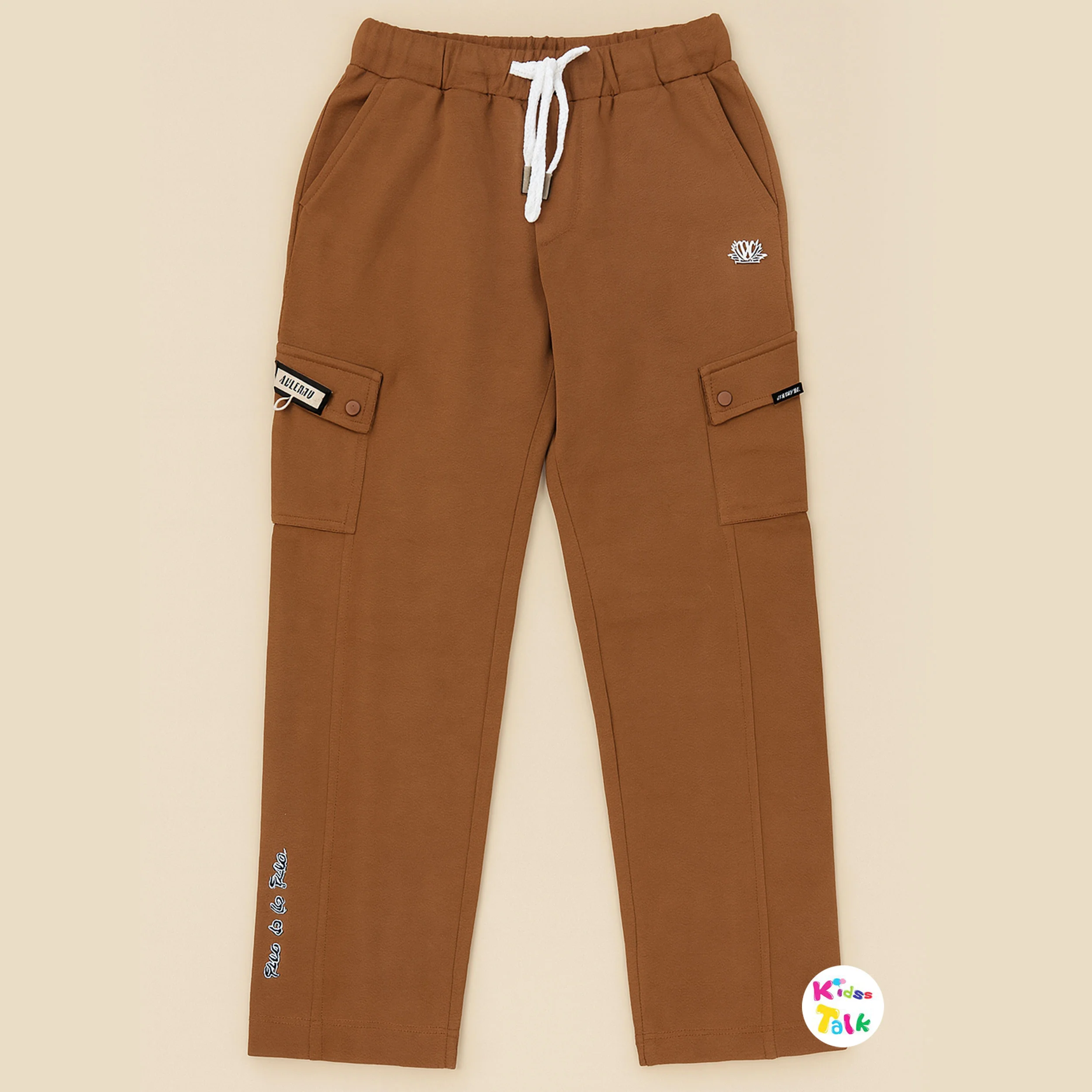 Soft Lycra Regular Fit Cargo Full Length Pant - Brown