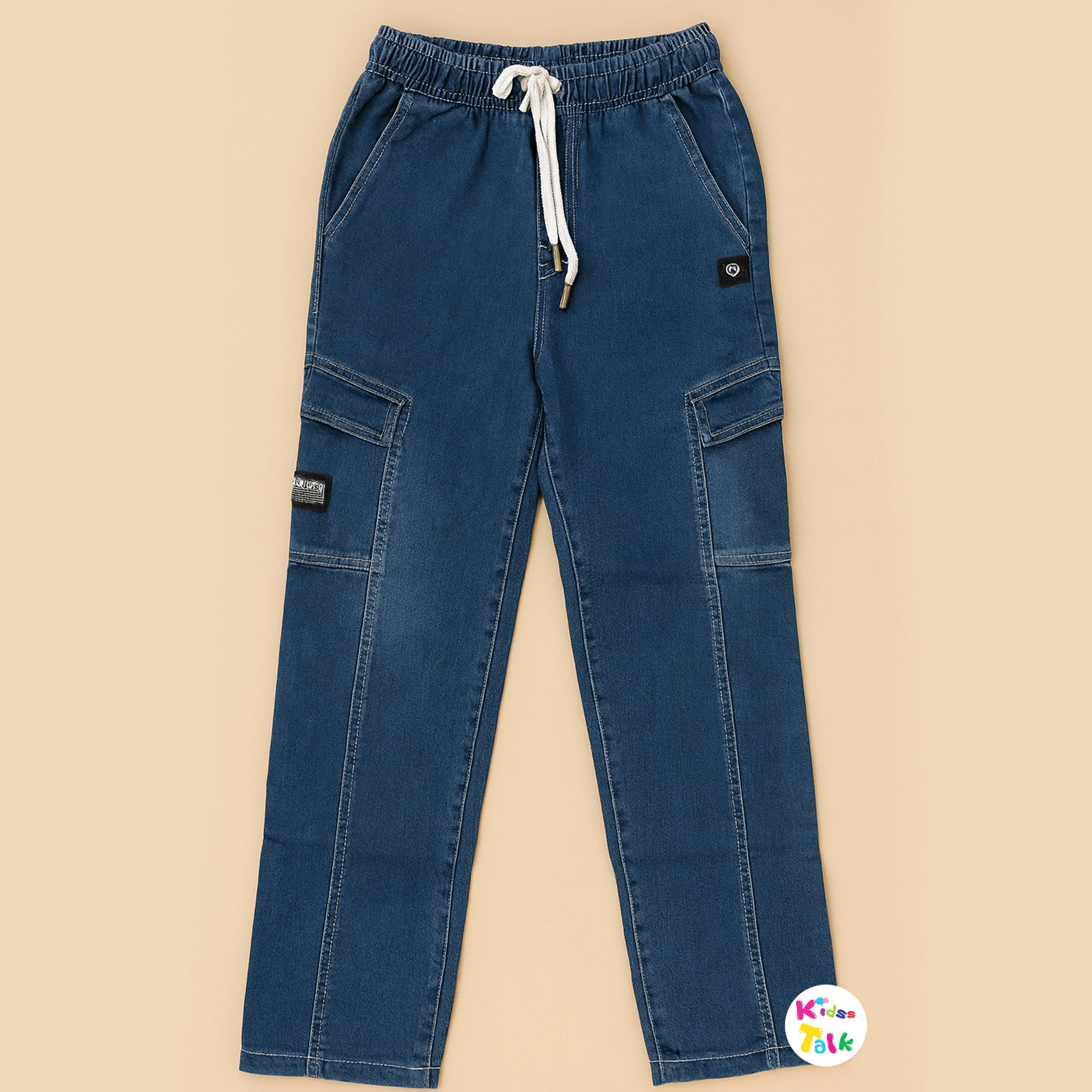 Denim Regular Fit Full Length Pant - Denim Blue