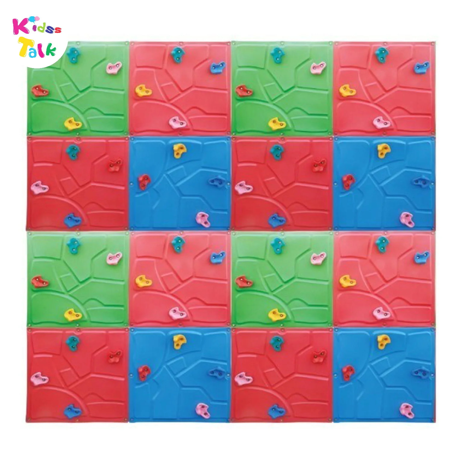 Modular Indoor/outdoor Climbing Wall Panels For Kids – Colorful Rock Climber Set