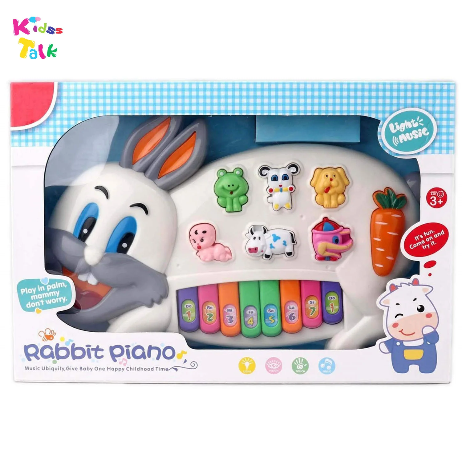 Rabbit Piano With Light N Music