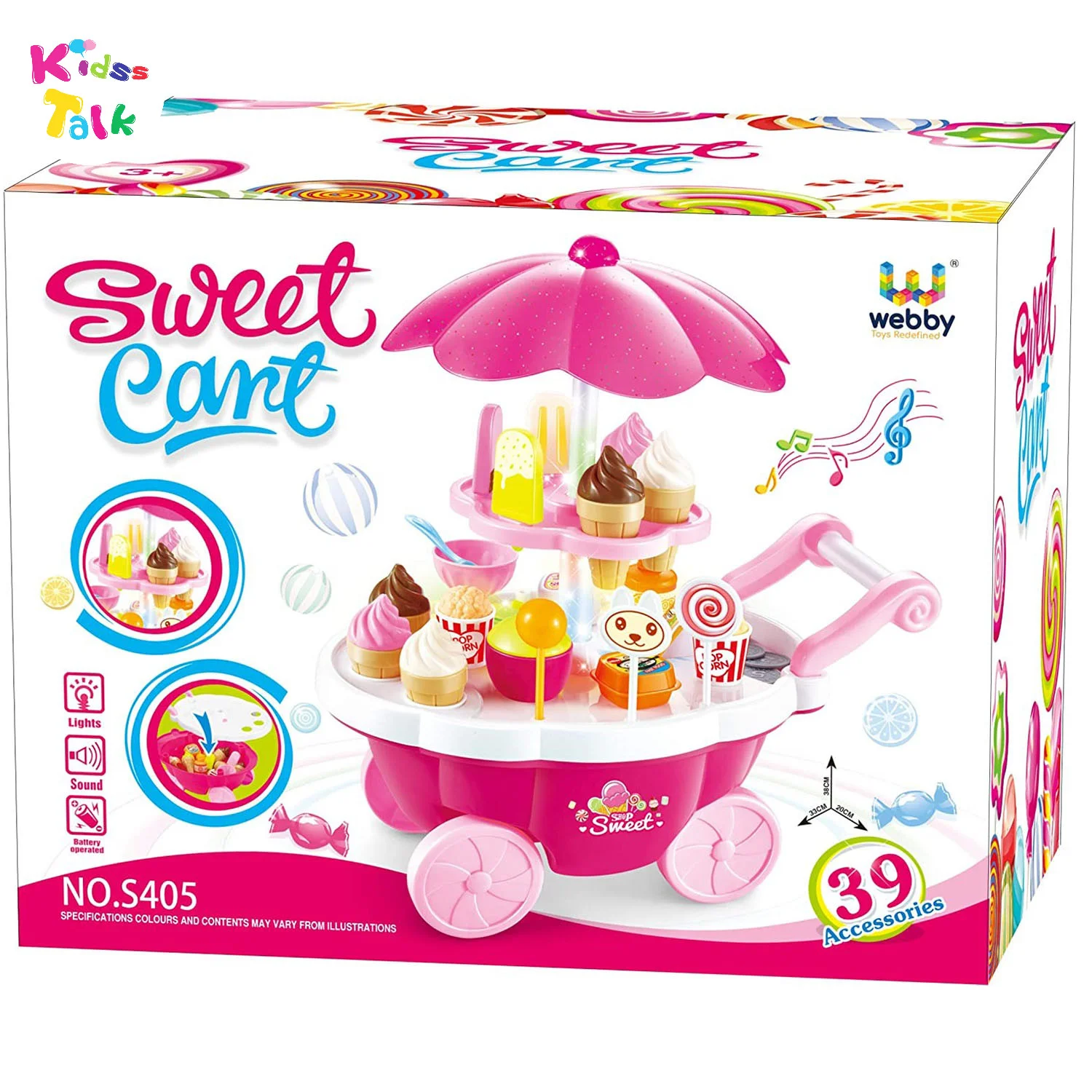 Sweet Cart Music Lighting Ice Cream Set