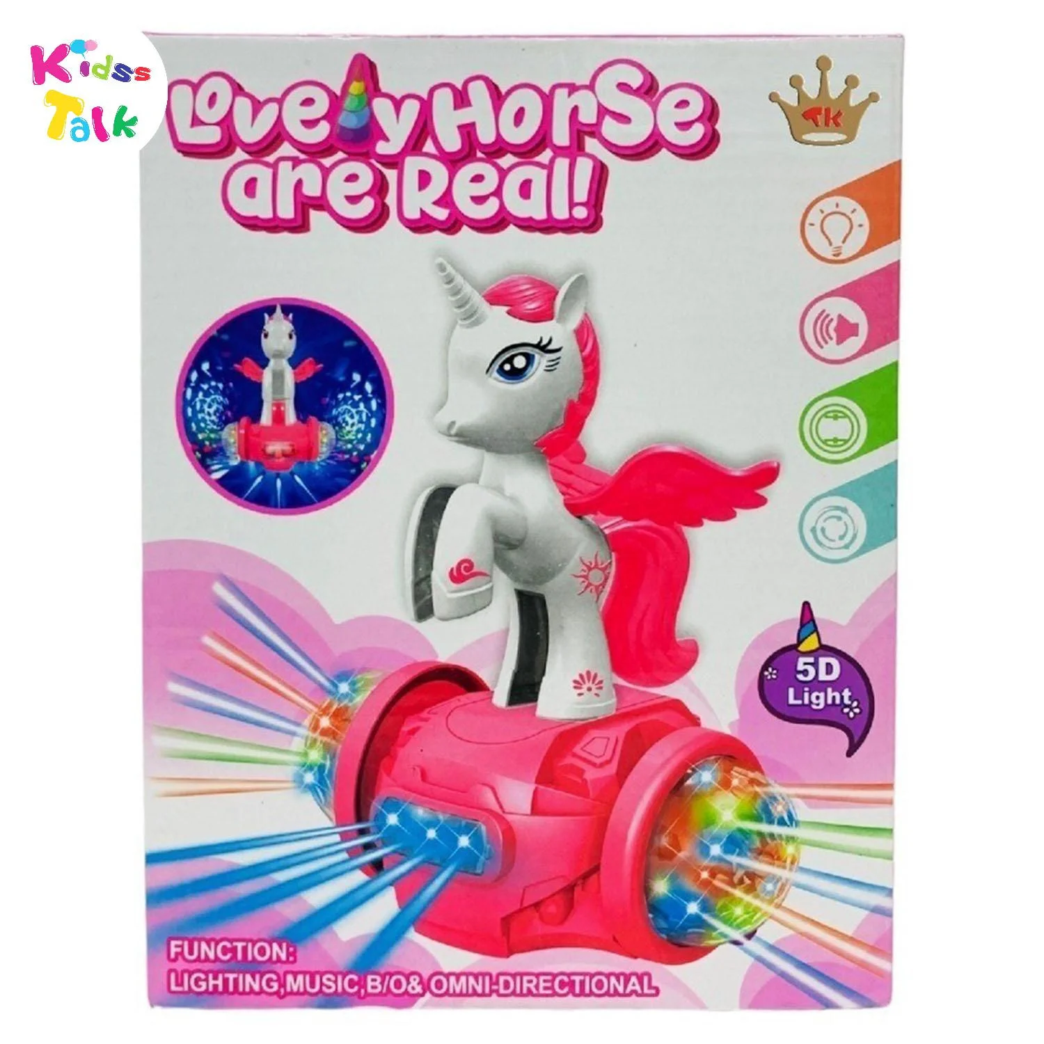 Lively Horse Rotating With Light N Music