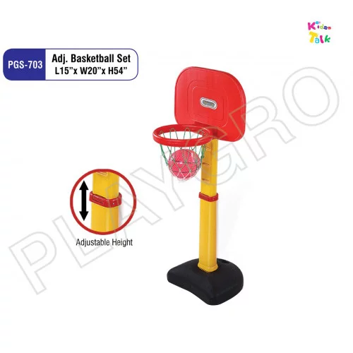Kids Adjustable Height Basketball Hoop Stand Set – Indoor Outdoor Sports Play Toy