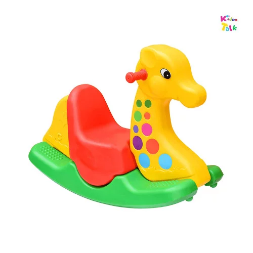 Kids Plastic Rocking Horse Ride-on Toy – Giraffe Style Rocker For Toddlers