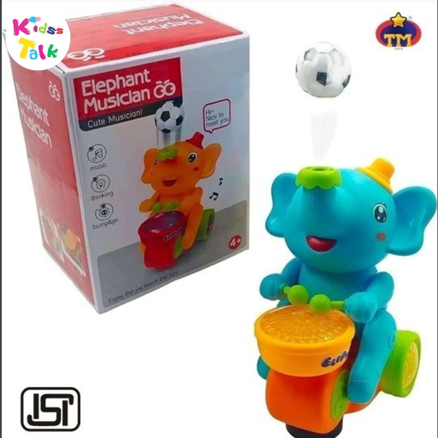 Elephant Musician Levitation Ball Light N Music