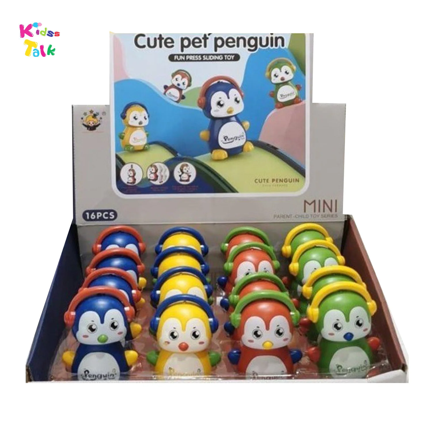 Cute Pet Penguin Press Sliding Toy