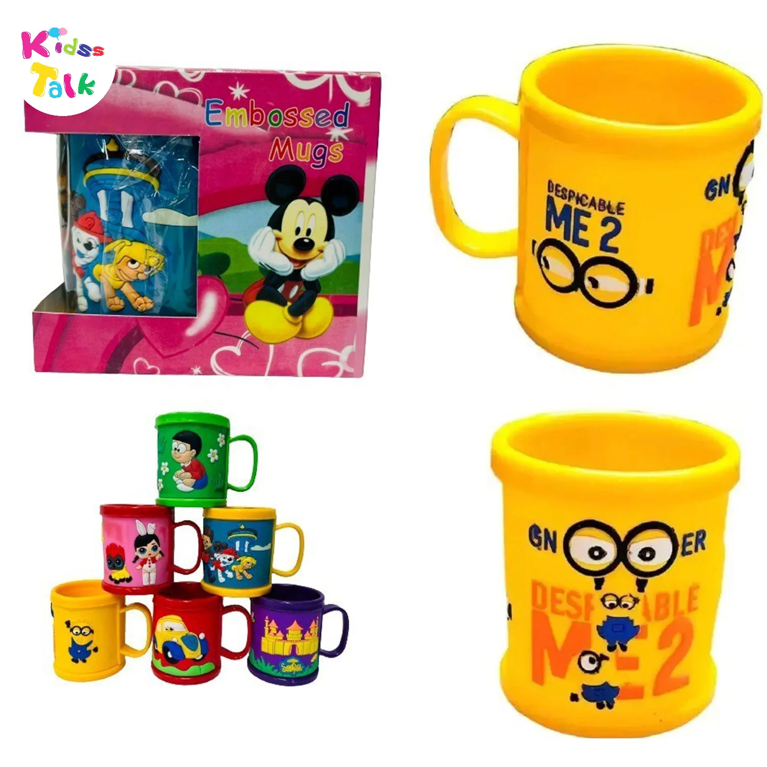 Emboss Mug Mix Cartoon Characters