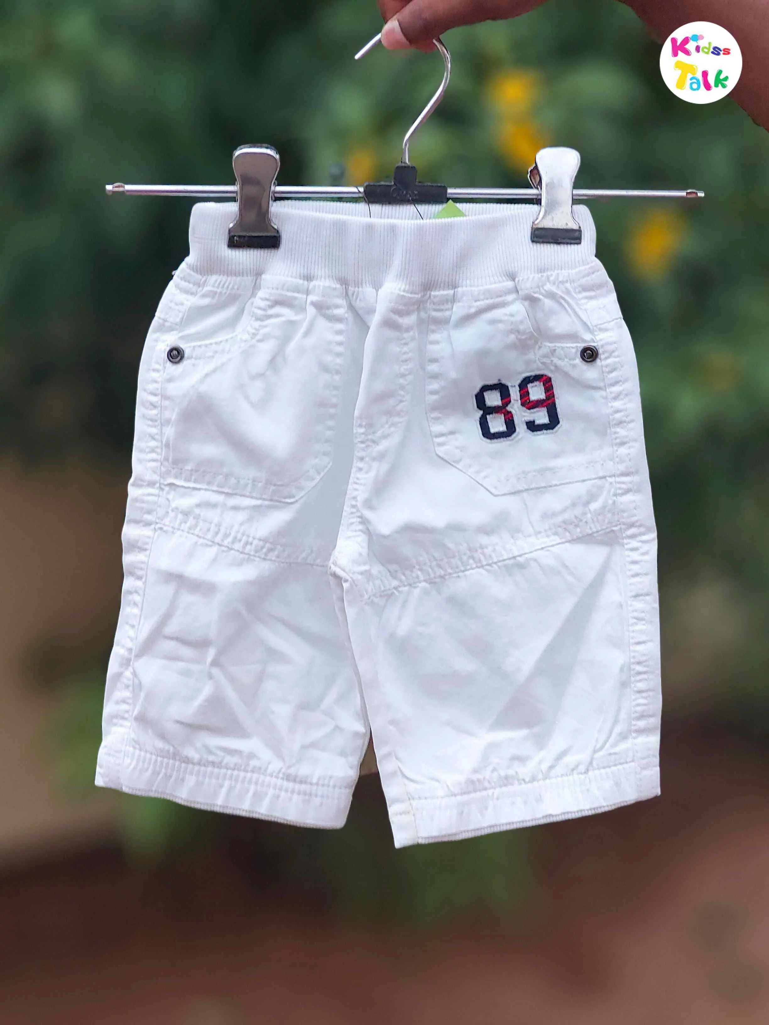 Cotton Regular Fit 3/4 Pant - White