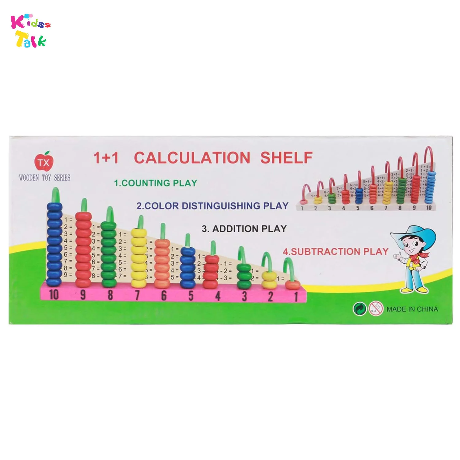 Wooden Calculation Shelf Counting Frame