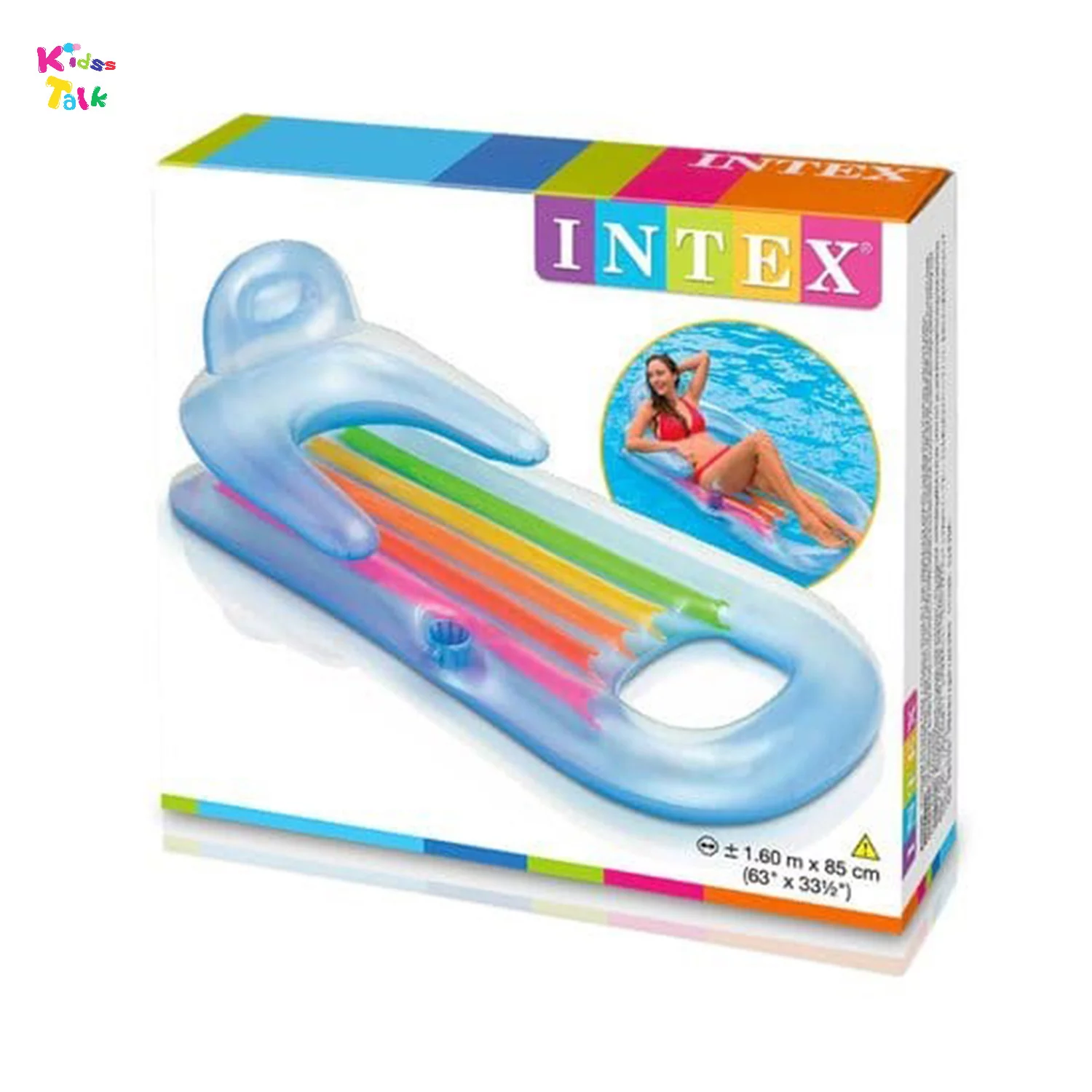 Intex King Kool Lounge Swimming Pool Lounger With Headrest