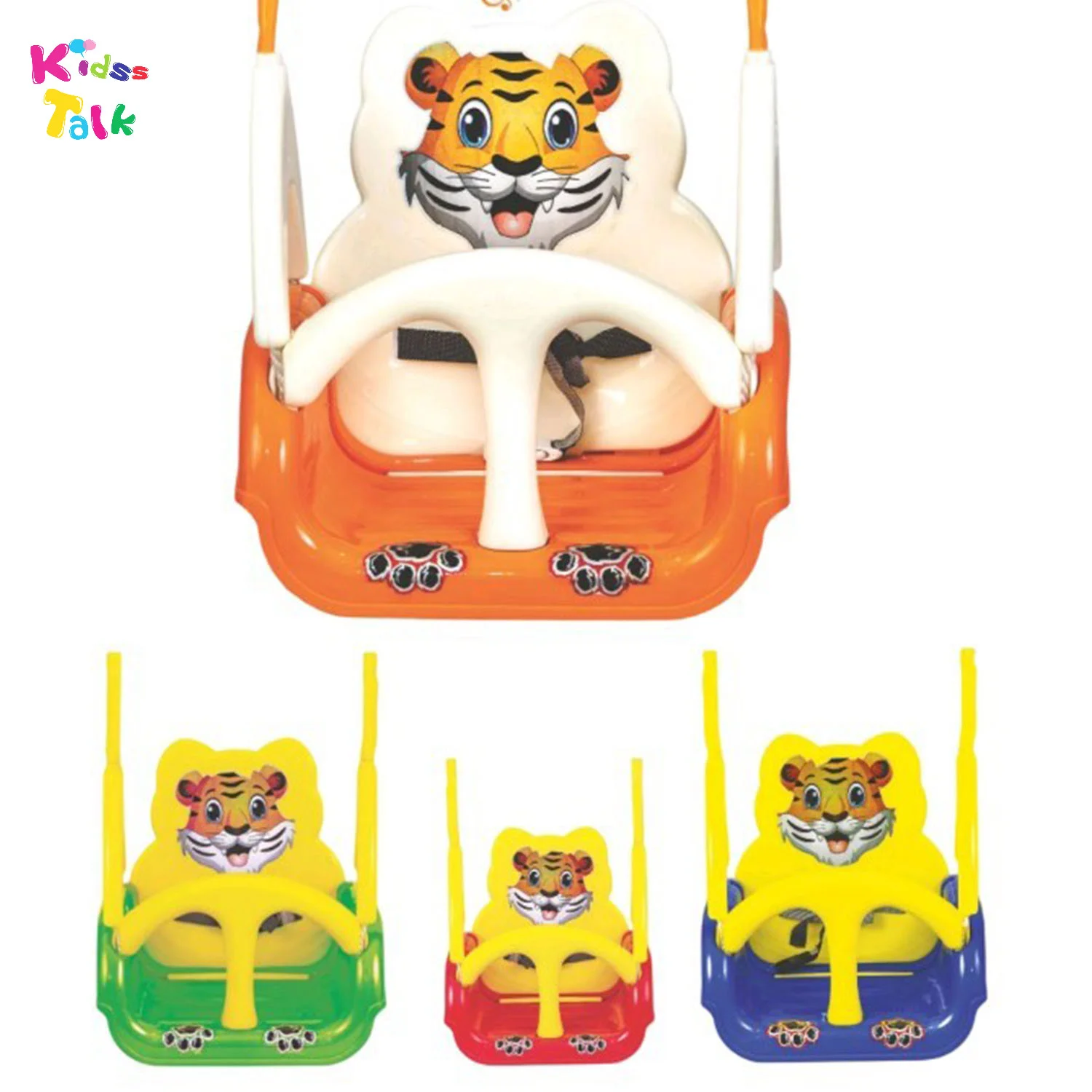 Tiger Face Swing Chair With Safety Belt And Backrest For Indoor & Outdoor Use