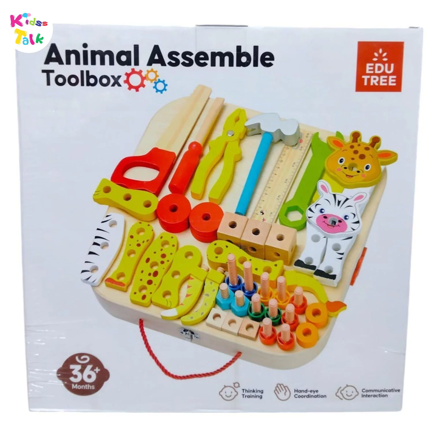 Wooden Animal Assemble Tool Box Tools