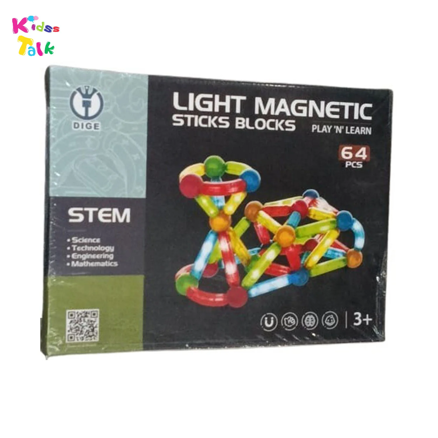 Light Magnetic Stick Blocks 64pcs