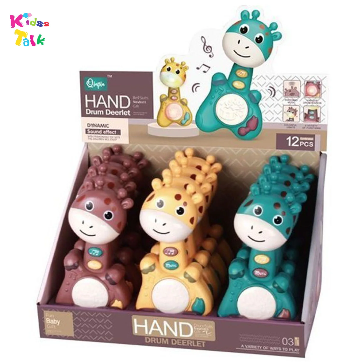 Hand Drum Deer With Light N Music