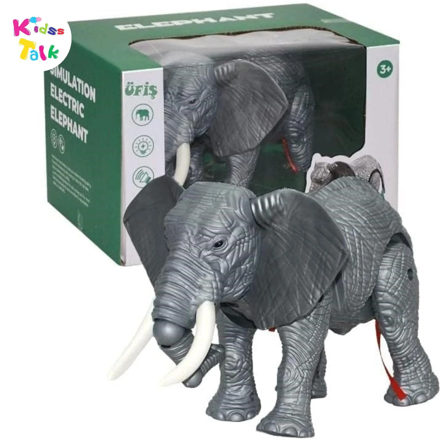 Elephant Walking With Sound And Light