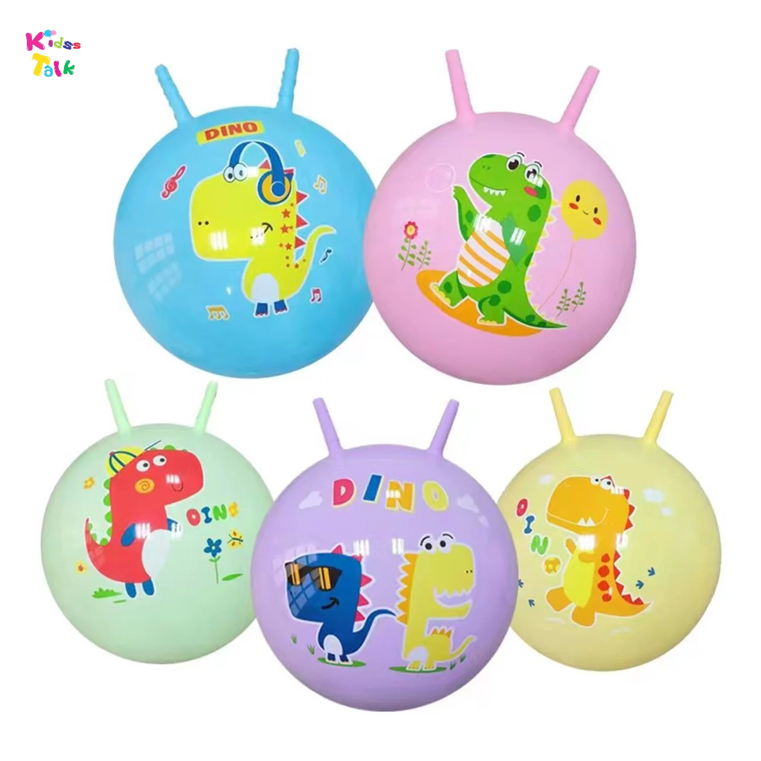 Dino Printed Gym Ball With Handle