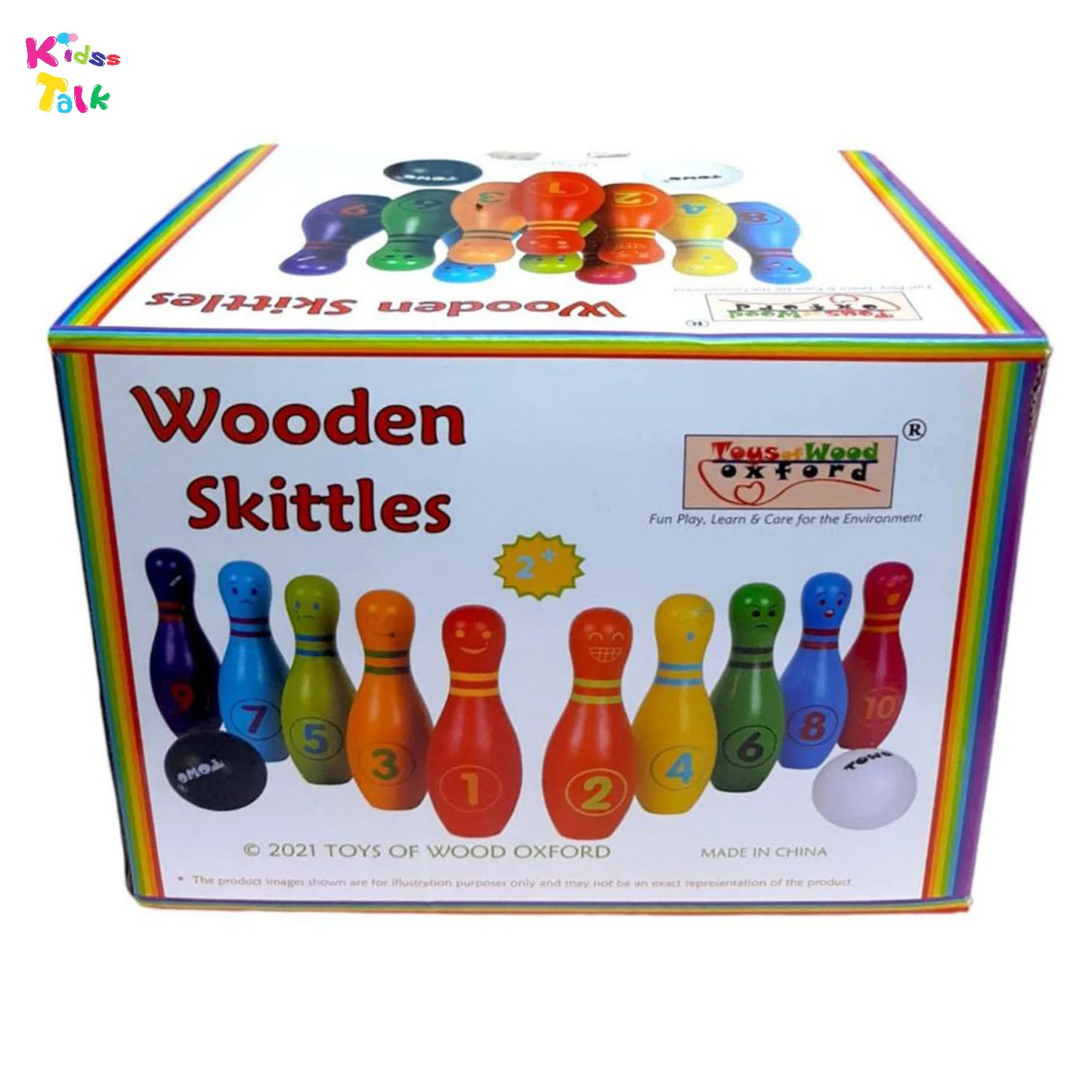 Wooden Skittles Bowling 10pcs Set Bowling