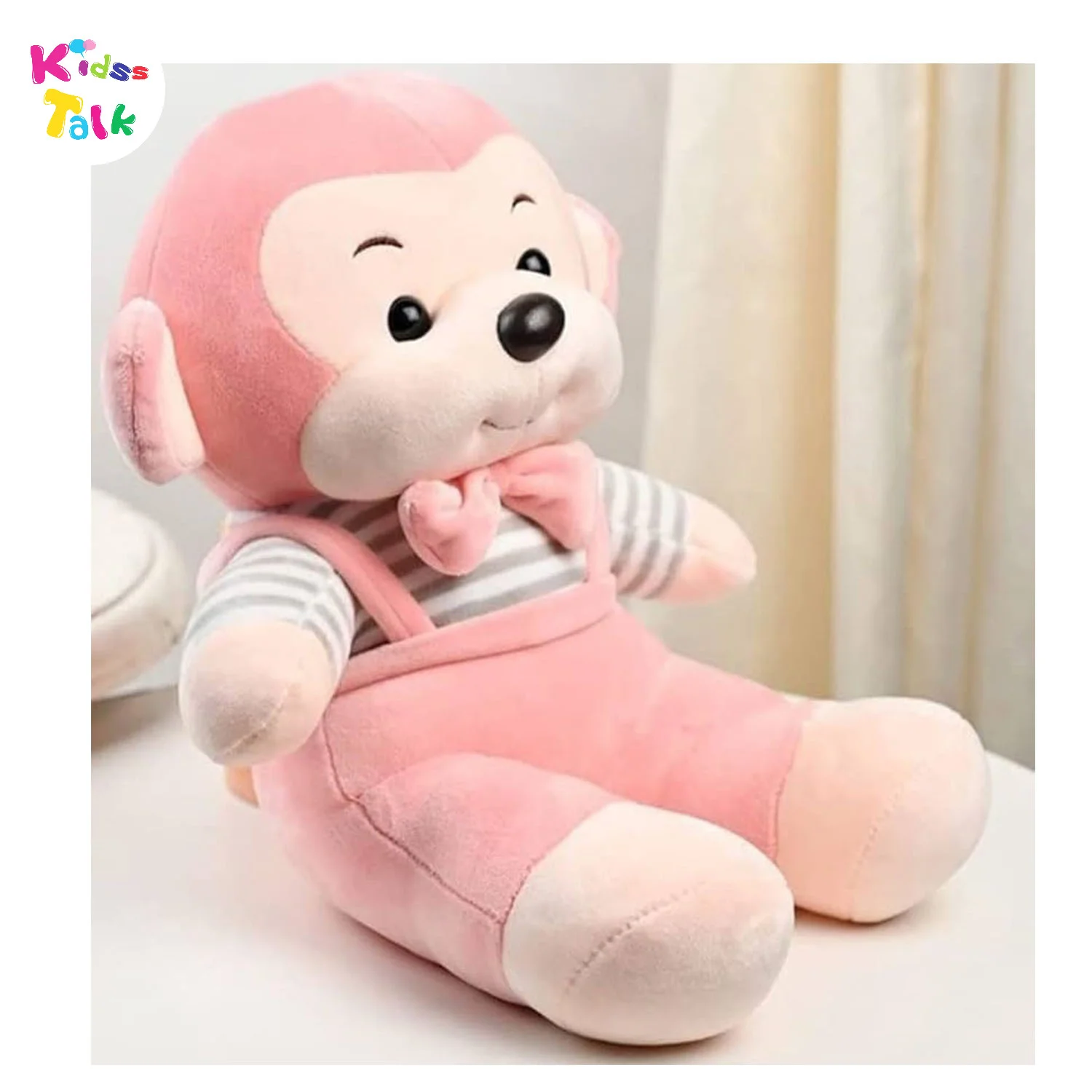 Soft Striped Shirt Bow Monkey