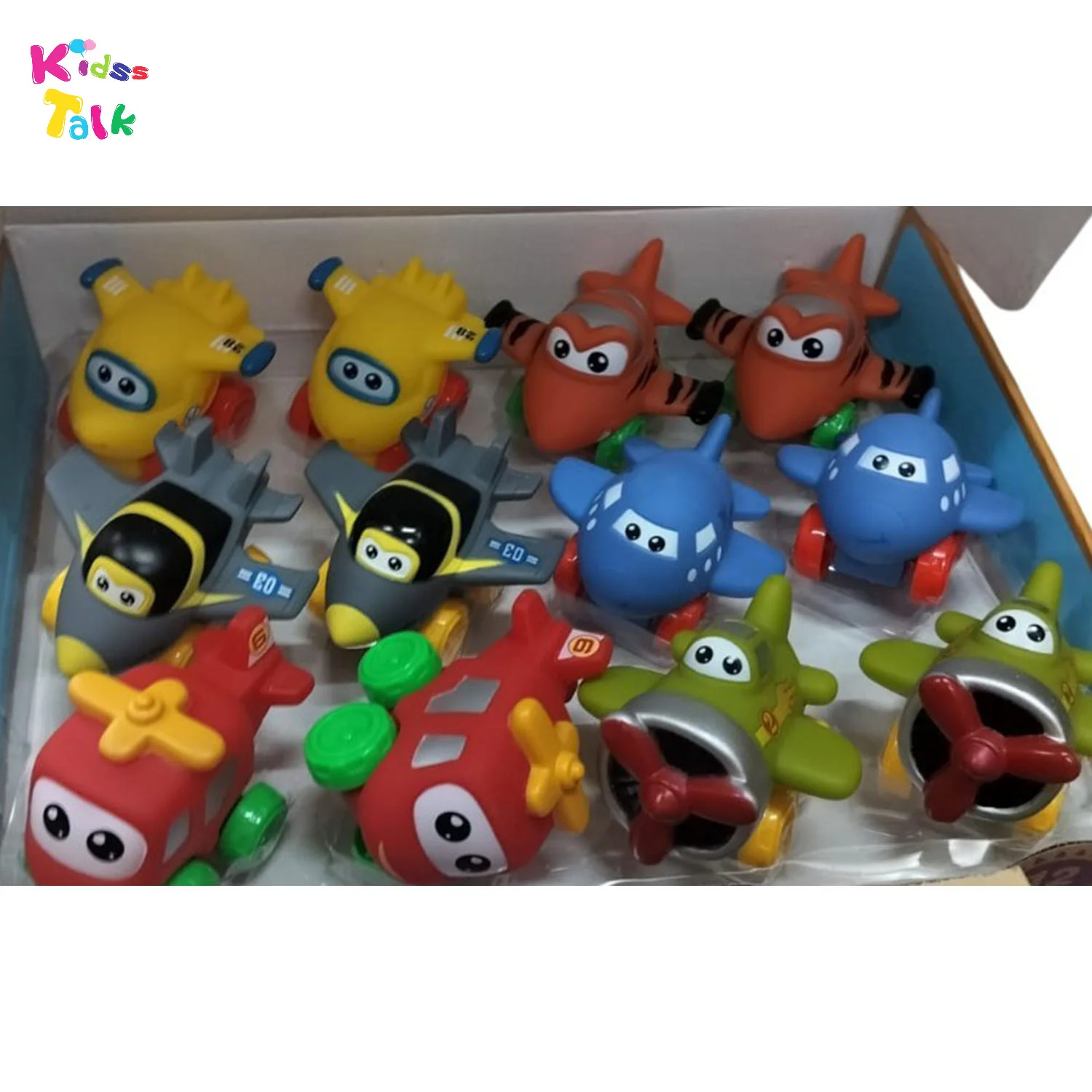 Colorful Planes Vinyl Friction Toy