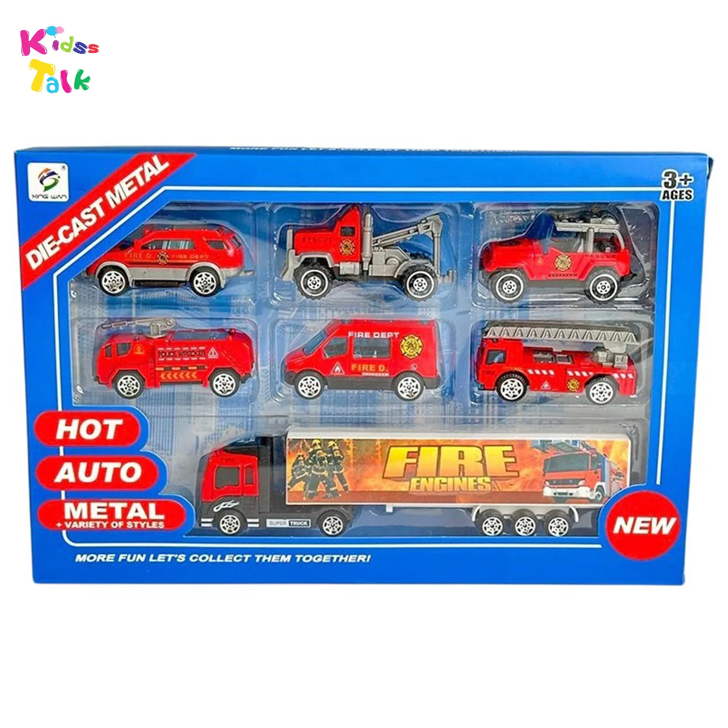 Fire And Safety Diecast Car Set
