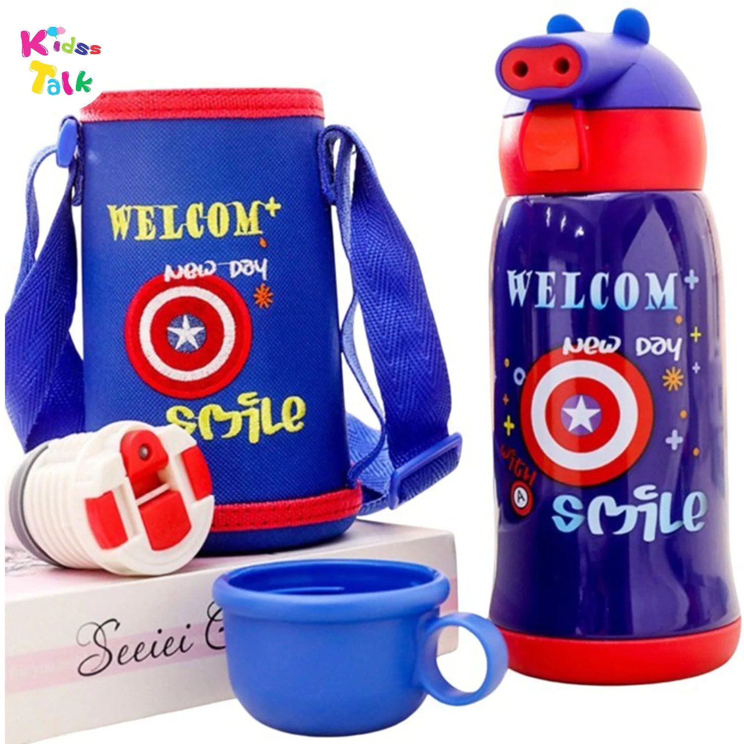 Mix Print 2 In 1 Vaccum Sipper Bottle 500ml