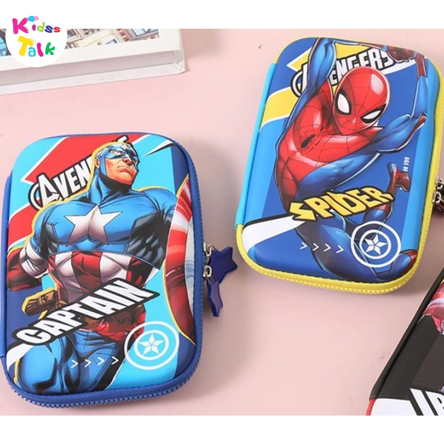 Super Heroes Print Emboss Big Pouch