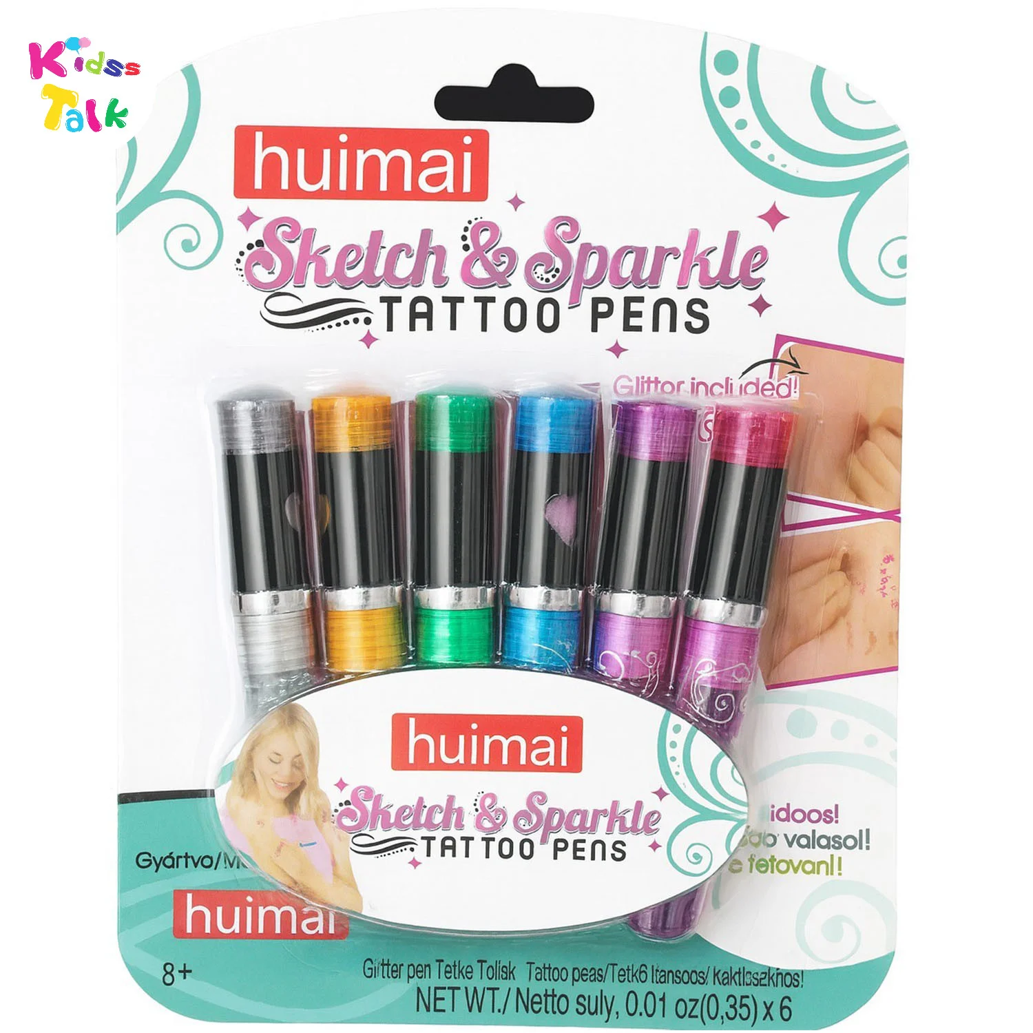 Sketch N Sparkle Tattoo Pen 6 Colours